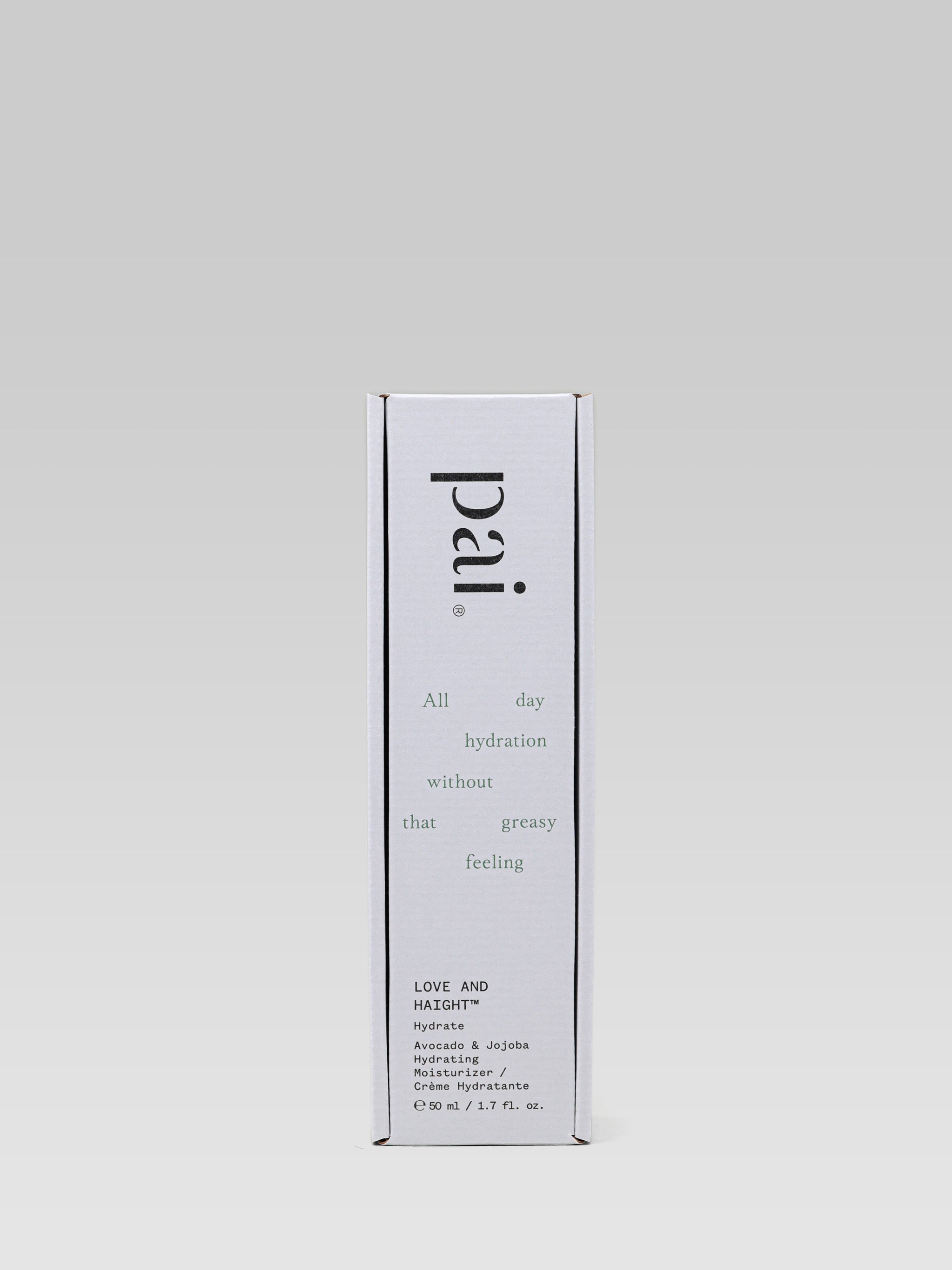 Pai Love and Haight Hydrating Moisturizer product packaging 