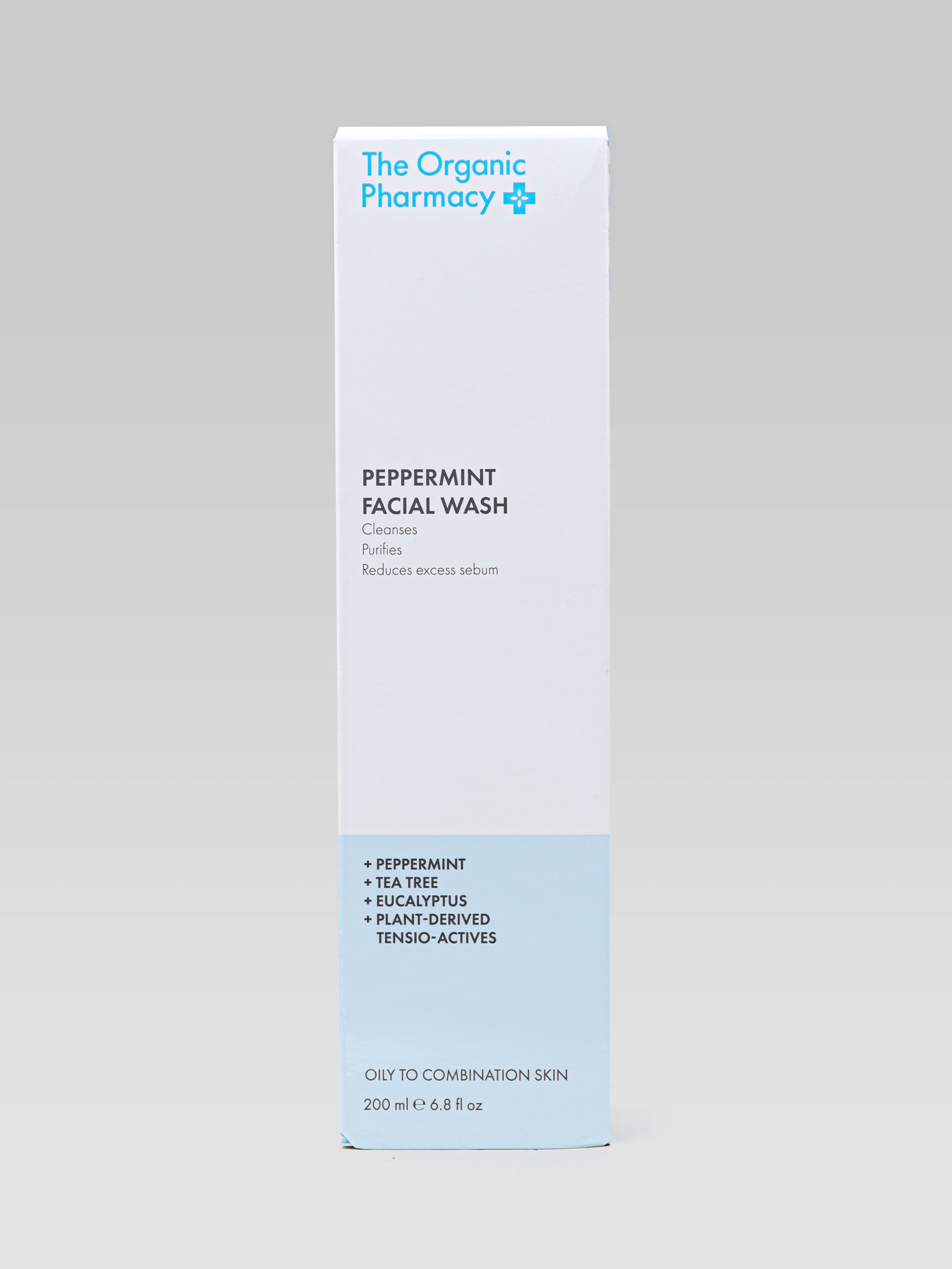 THE ORGANIC PHARMACY Peppermint Facial Wash Cleanses, Purifies, Reduces excess sebum Oily to Combination skin packaging