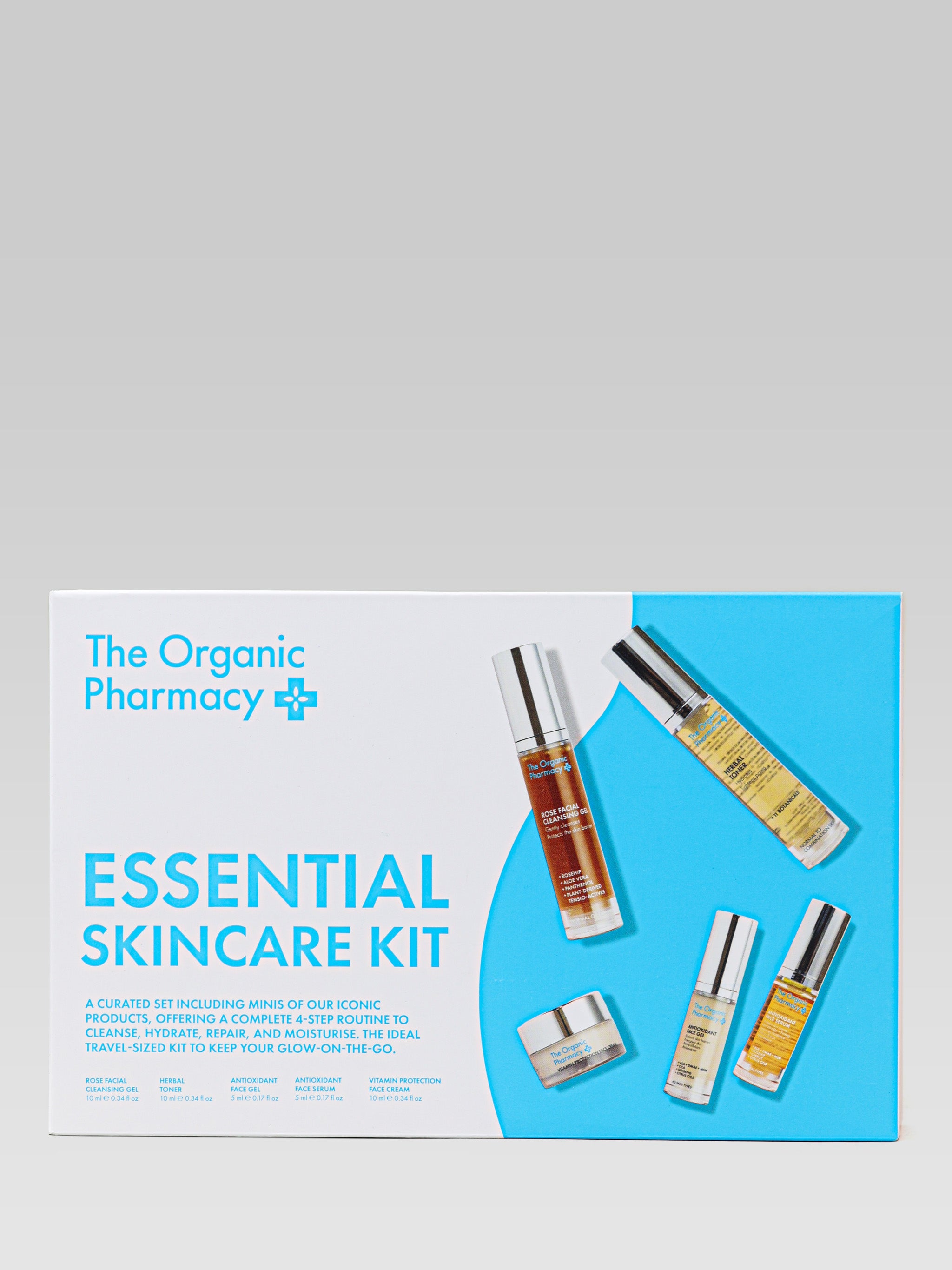 THE ORGANIC PHARMACY Essential Skincare Kit packaging