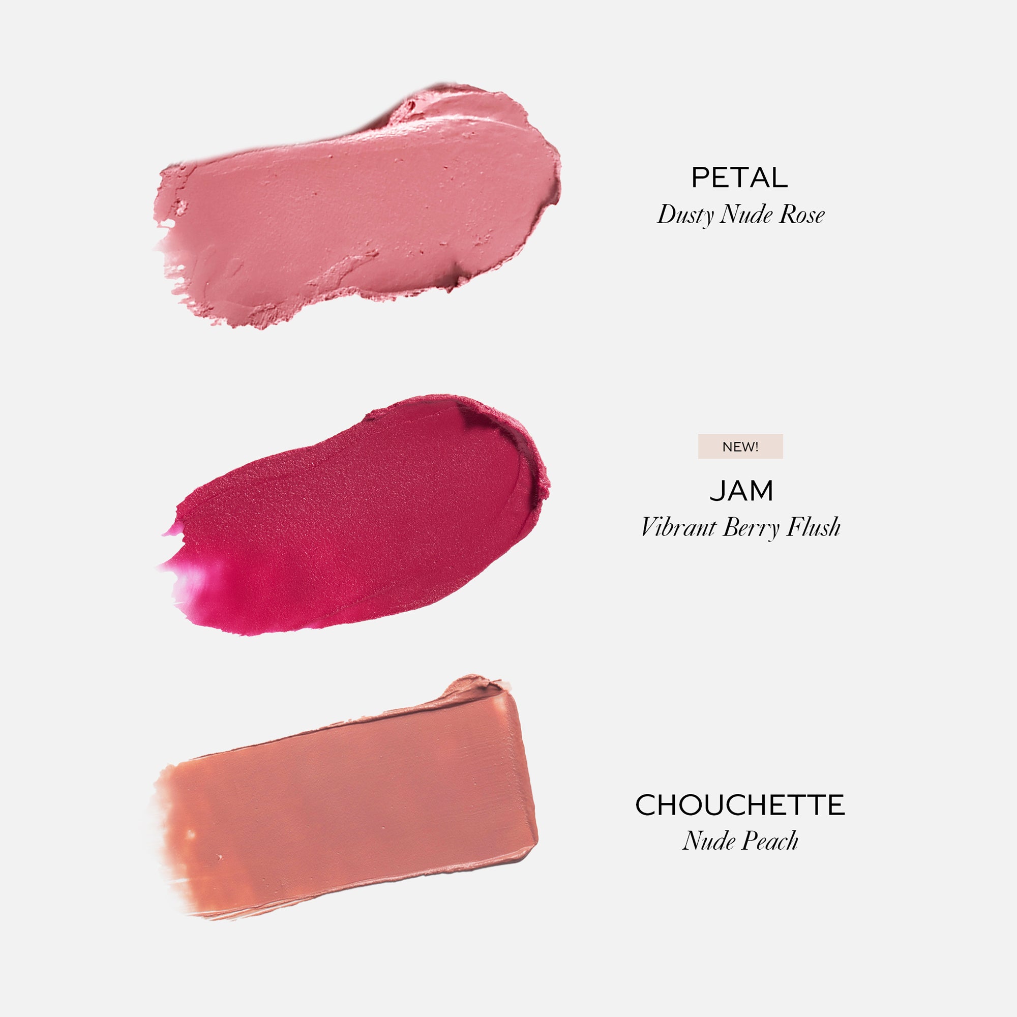 WESTMAN ATELIER Baby Cheeks Blush Stick Petite Trio Swatches