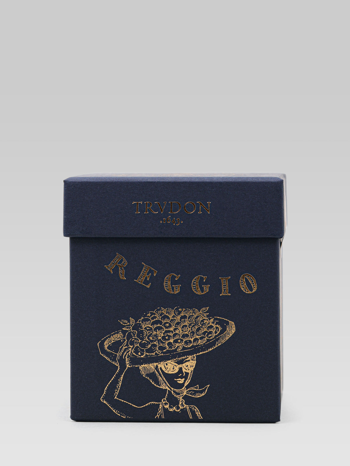 Cire Trudon Reggio large scented candle in dark blue signature packaging