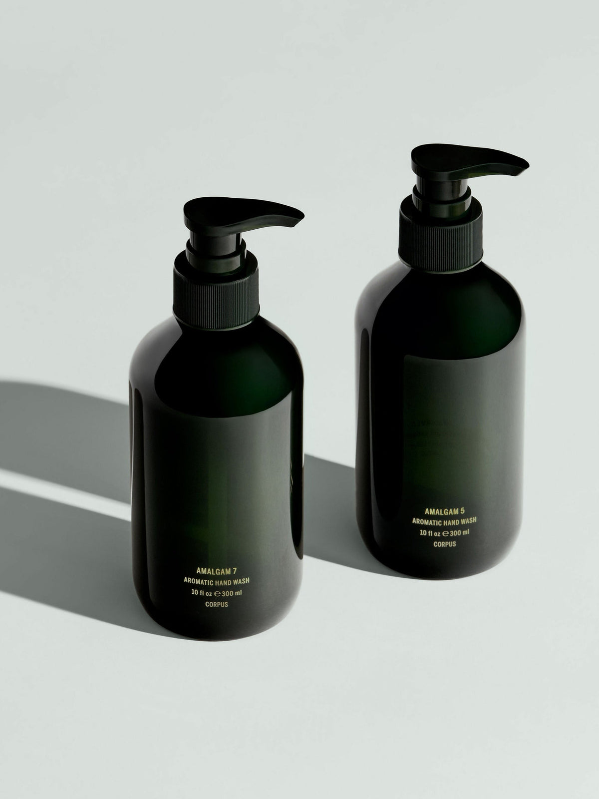 Corpus Aromatic Hand Wash bottles in minimalist setting
