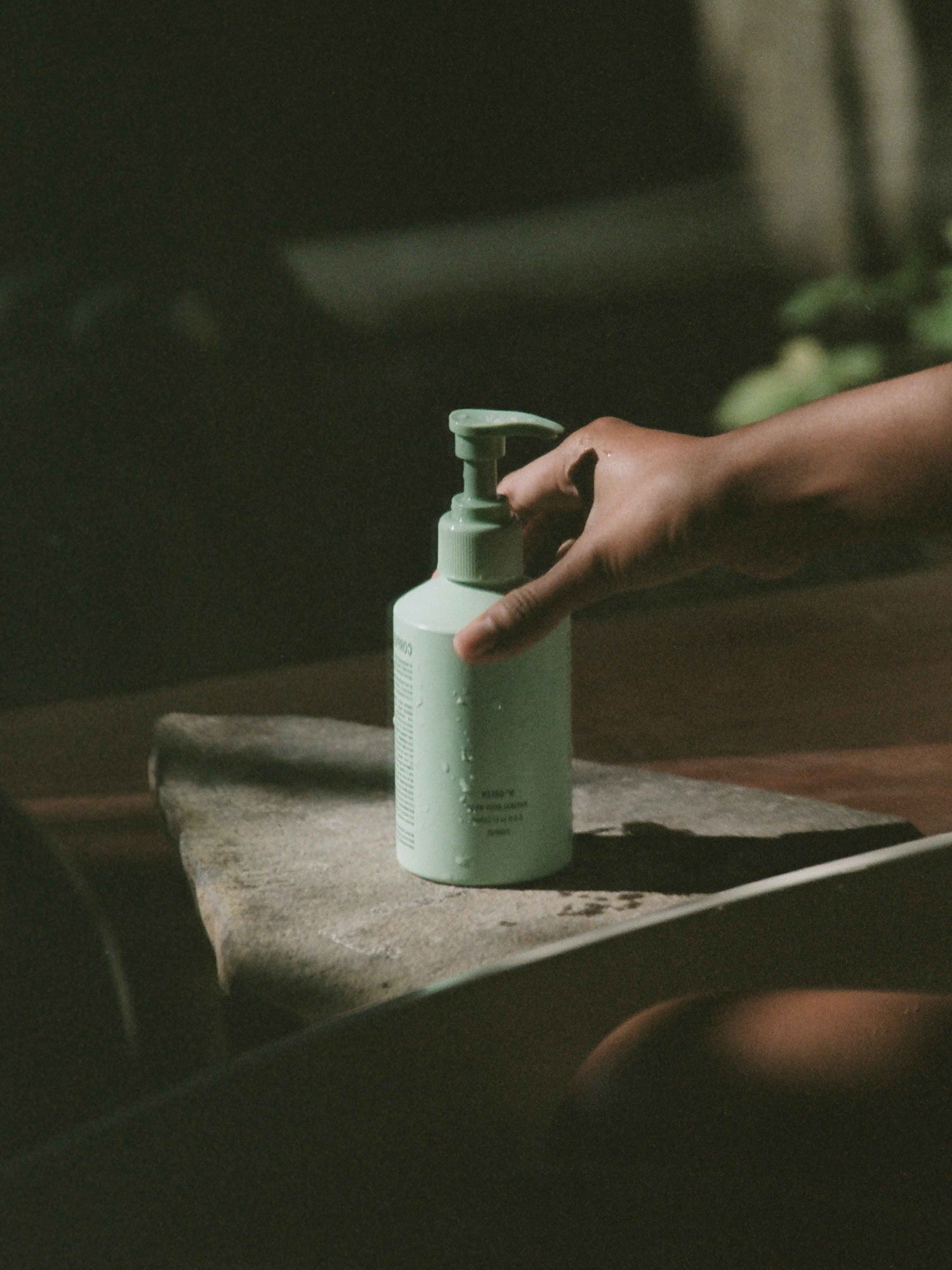 Corpus N° Green Body Wash bottle in bathroom
