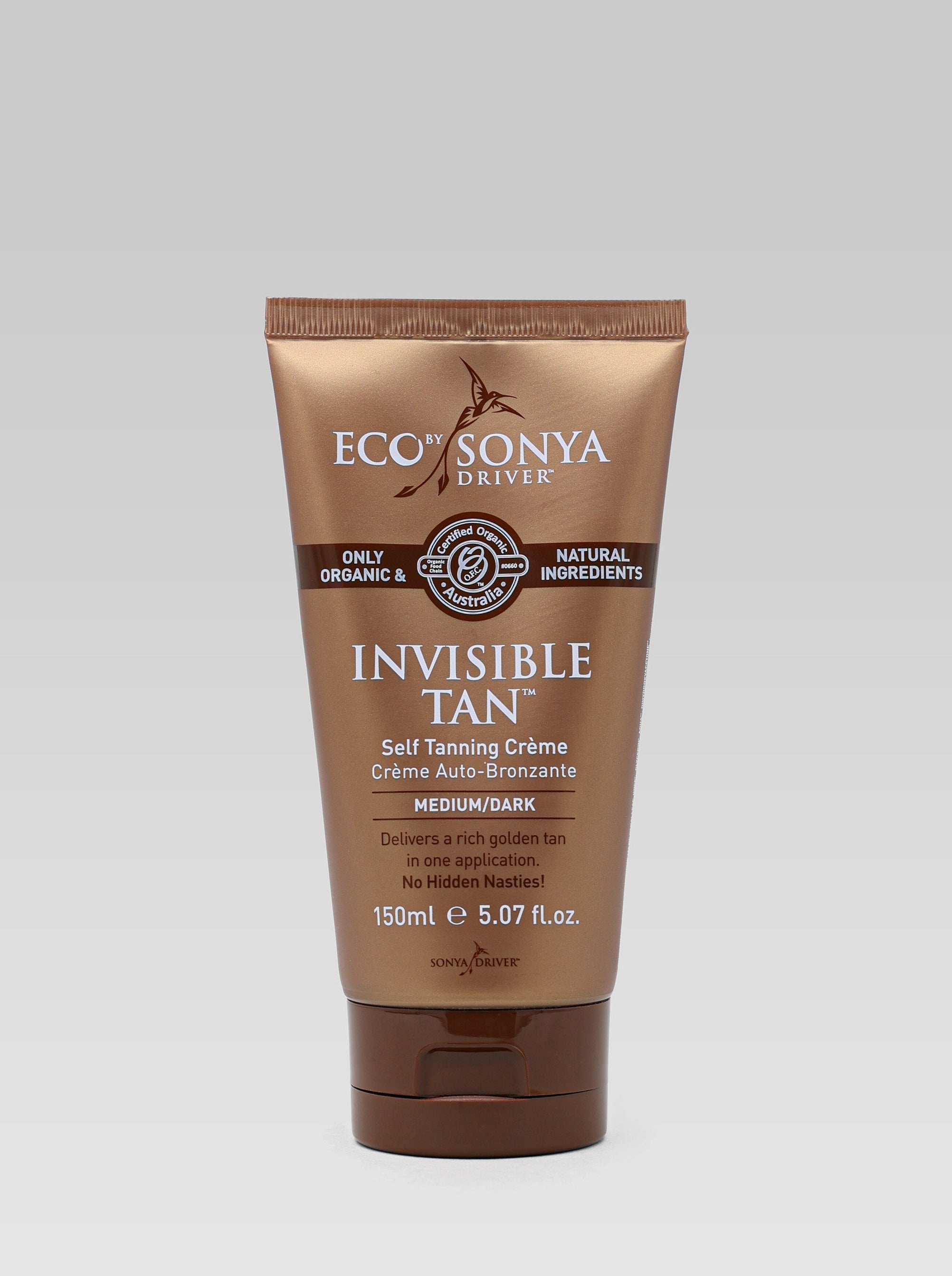 eco by sonya Invisible Tan Self Tanning Creme medium dark Natural Ingredients only and organic