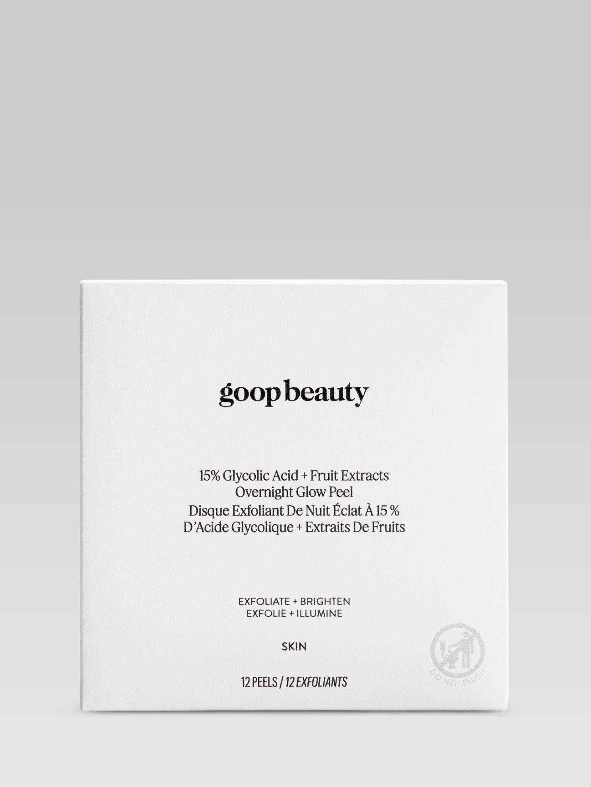 goop beauty 15% Glycolic Acid Overnight Glow Peel packaging