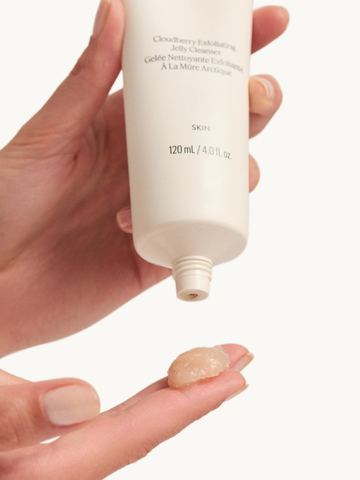 goop beauty Cloudberry Exfoliating Jelly Cleanser application and texture