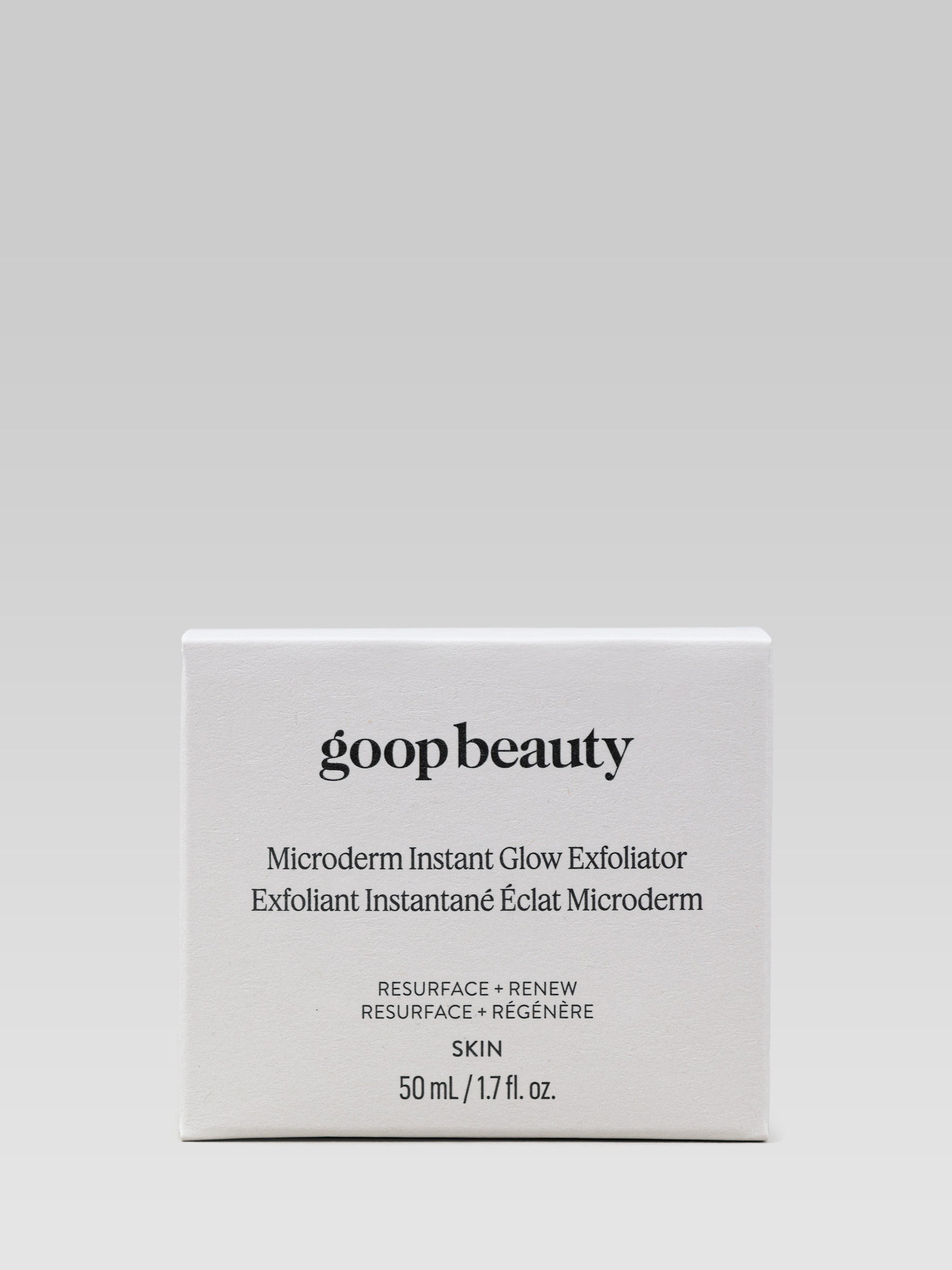 goop Microderm Instant Glow Exfoliator skincare packaging