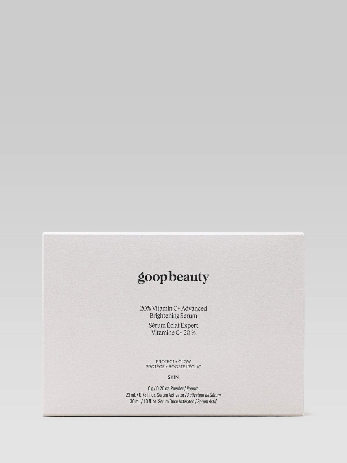 goop beauty 20% Vitamin C+ Advanced Brightening Serum packaging