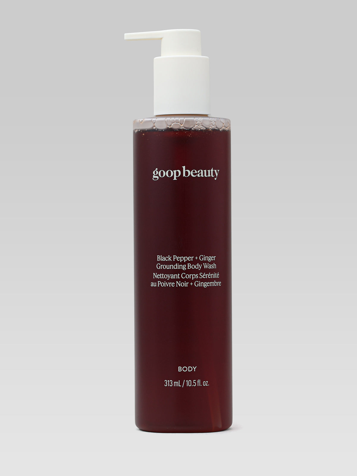 goop beauty Black Pepper + Ginger Grounding Body Wash product shot