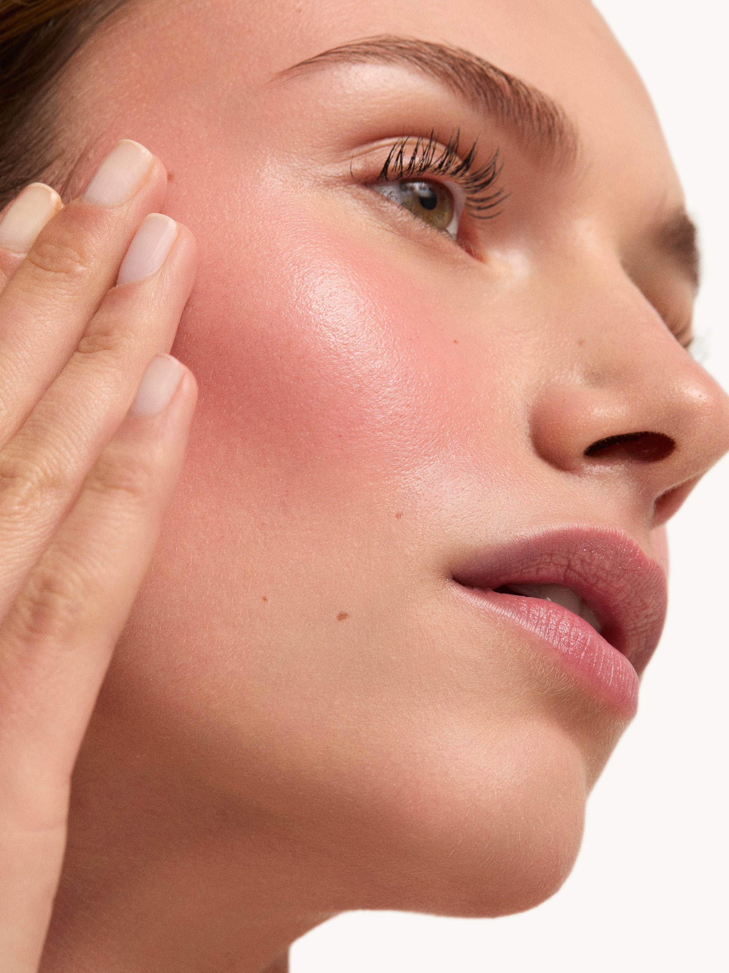 goop beauty Colorblur Glow Balm swatch on cheek
