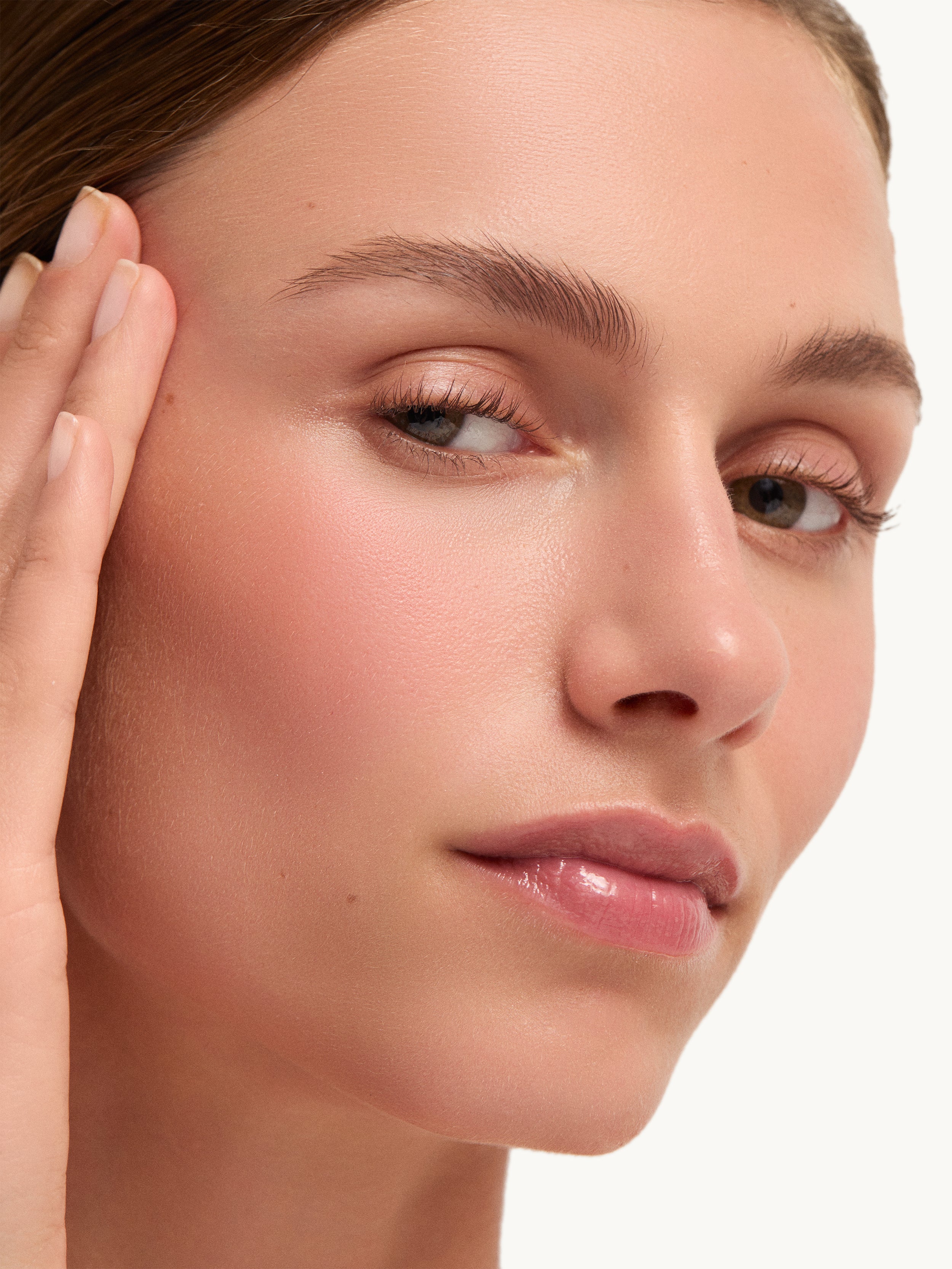 goop beauty Colorblur Glow Balm Velveteen Swatch on Cheek