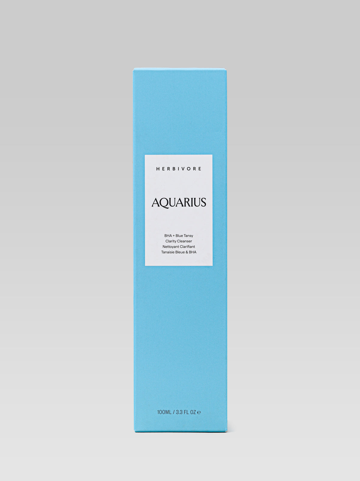 Herbivore Botanicals Aquarius BHA + Blue Tansy Clarity Cleanser in packaging