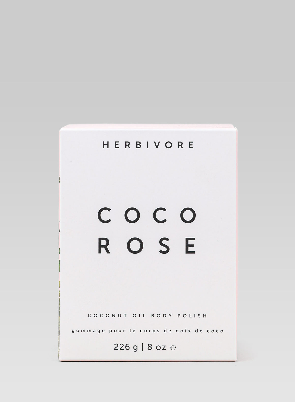 Herbivore Botanicals Coco Rose Coconut Oil Body Polish packaging
