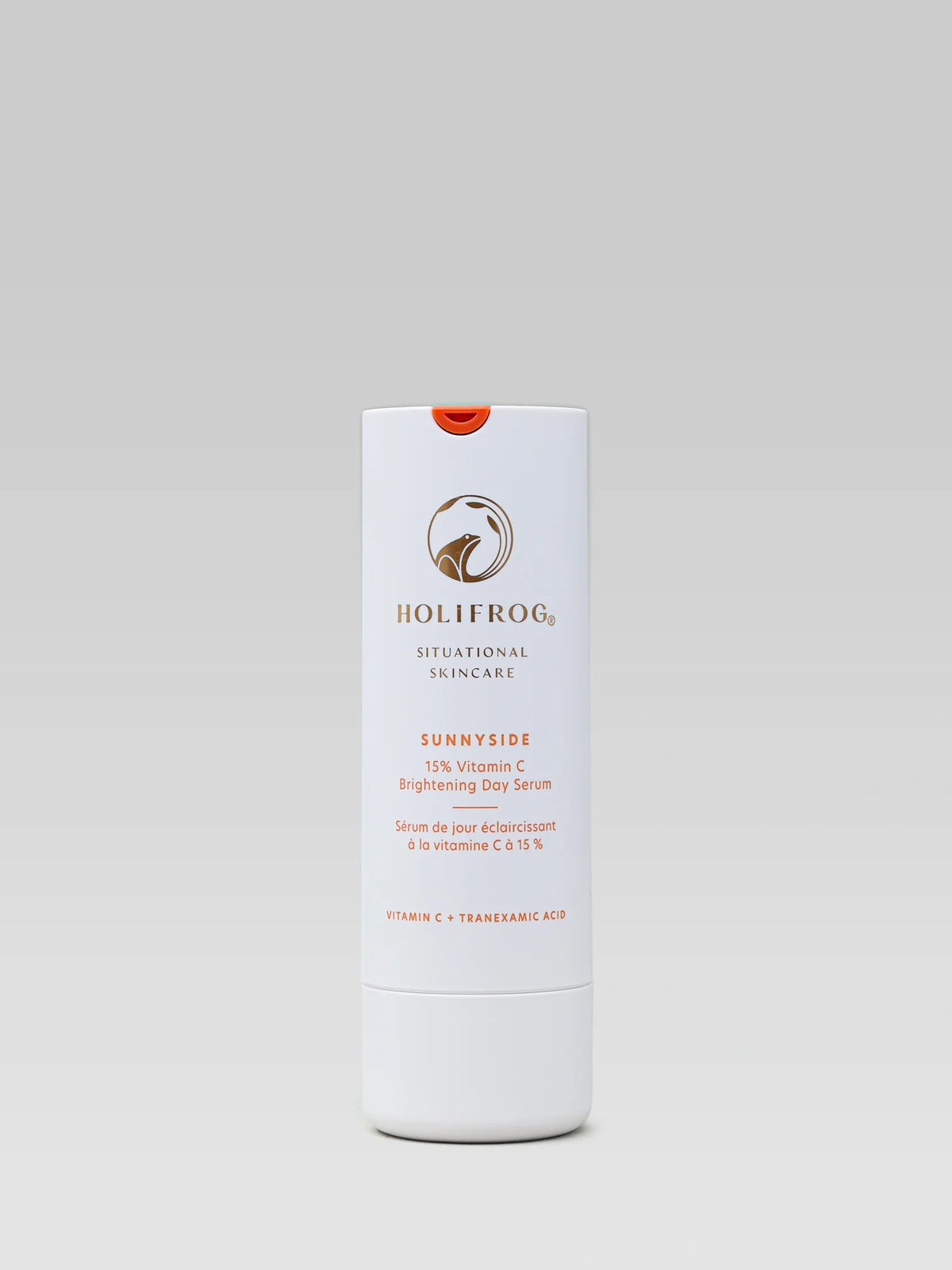 HOLIFROG Sunnyside 15% Vitamin C Brightening Day Serum in white bottle, product photography