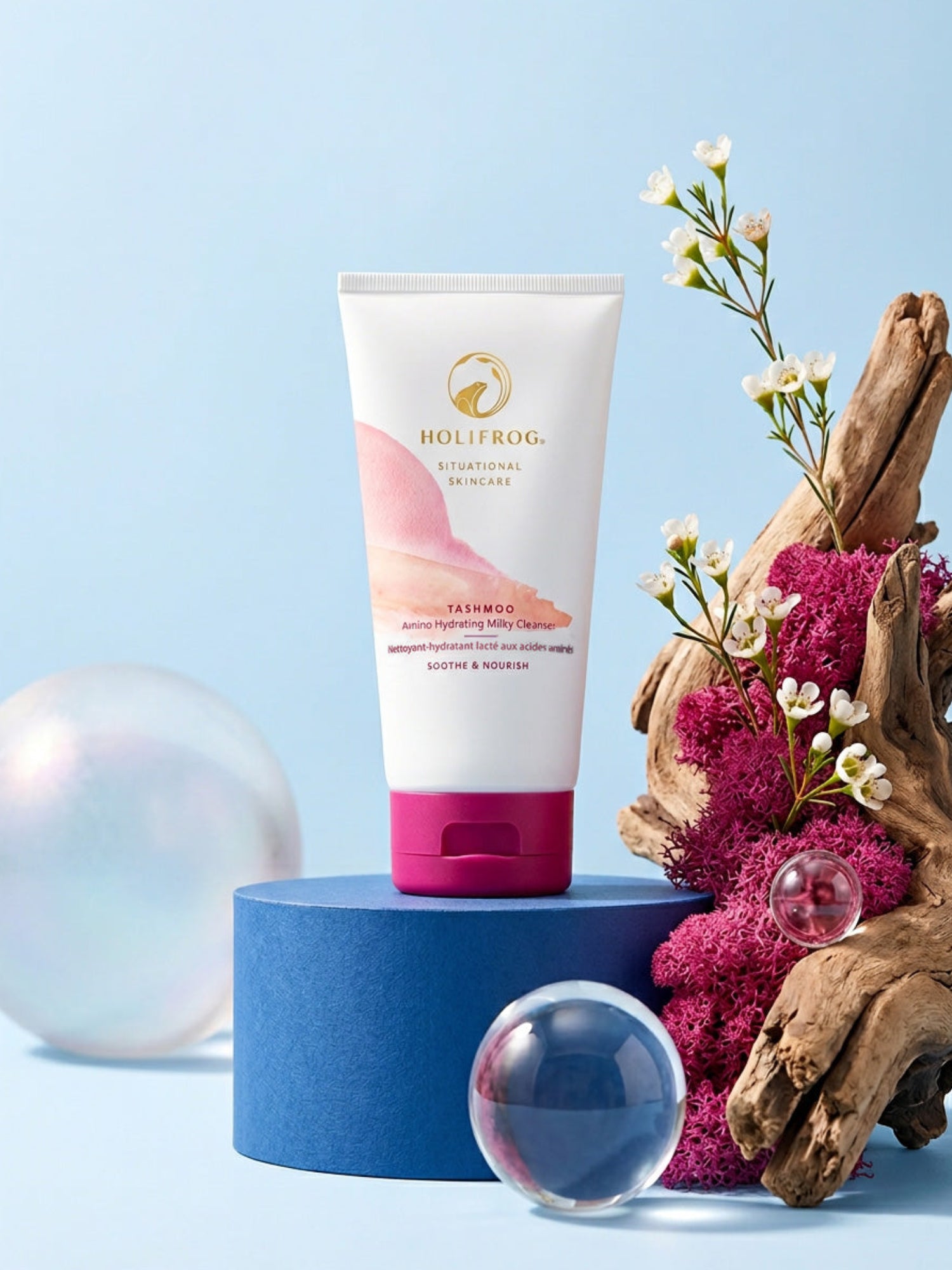 HOLIFROG Tashmoo Water Lily Milky Cleanser lifestyle image