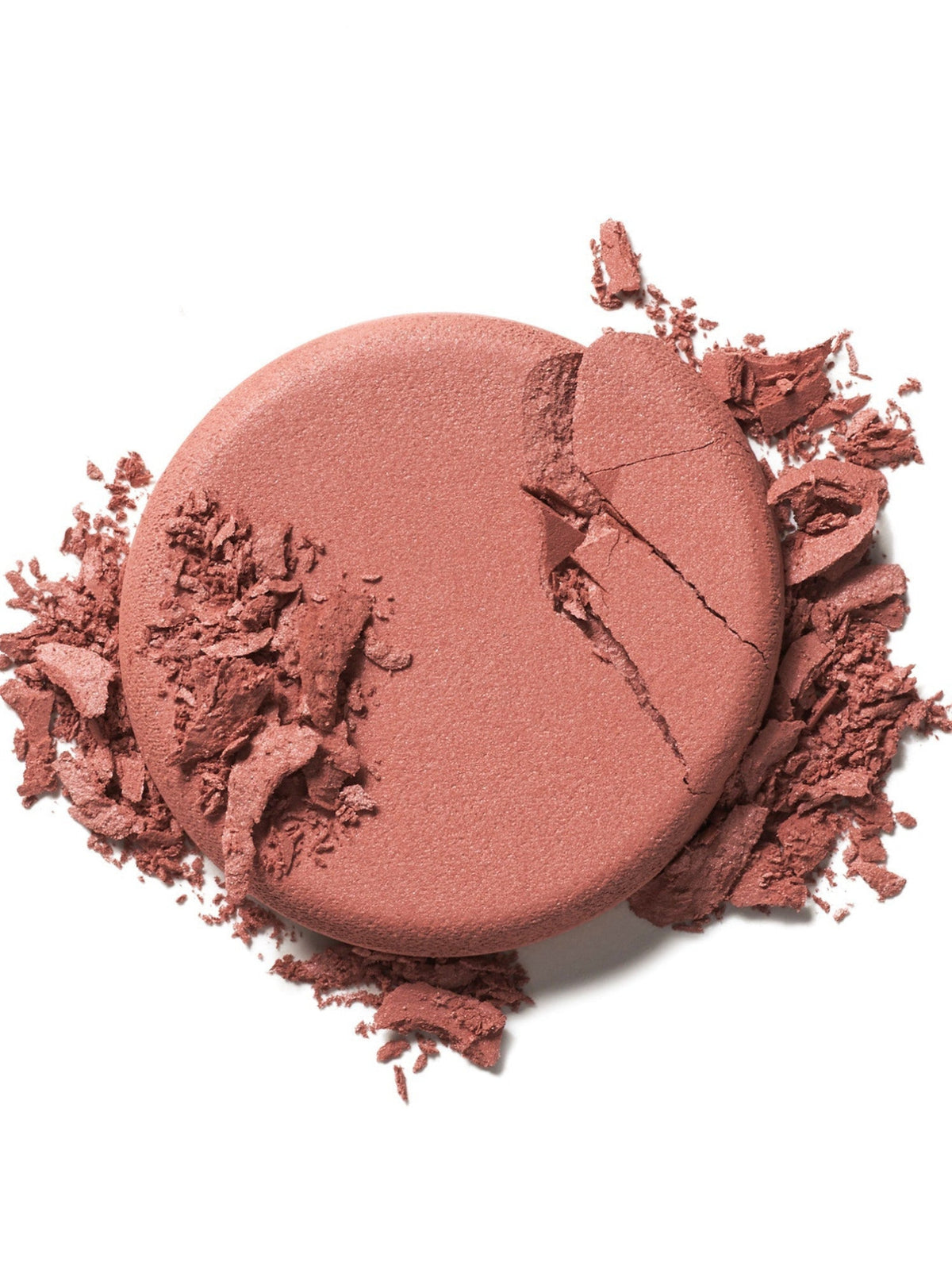 ILIA Beauty Soft Focus Blurring Blush in Breathless, a neutral pink powder blush swatch with crushed pigment