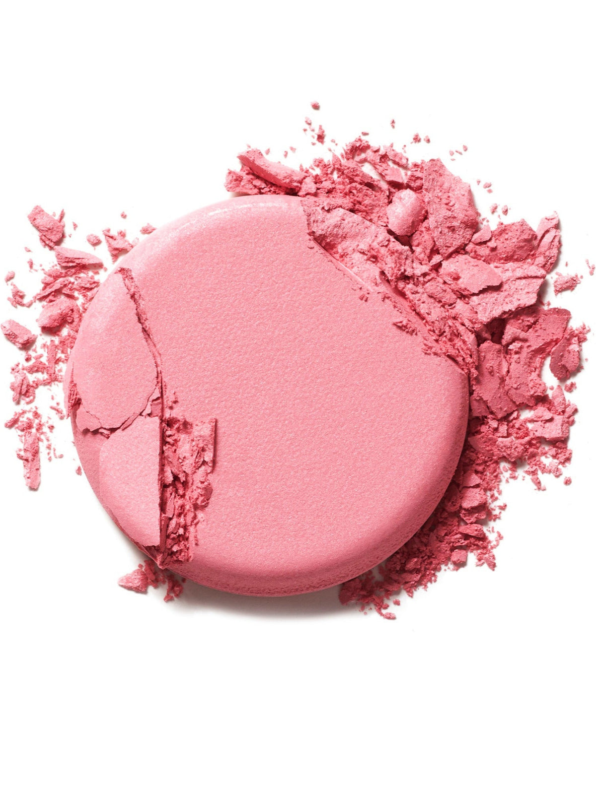 ILIA Beauty Soft Focus Blurring Blush in Closer, a baby pink pressed powder blush surrounded by crushed pigment