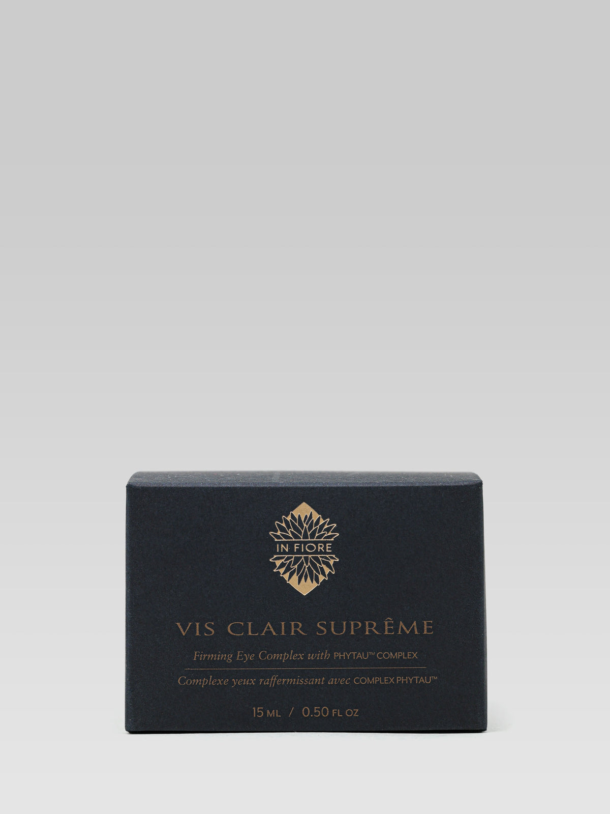 IN FIORE Vis Clair Suprême eye cream in an open red glass jar with rich cream texture