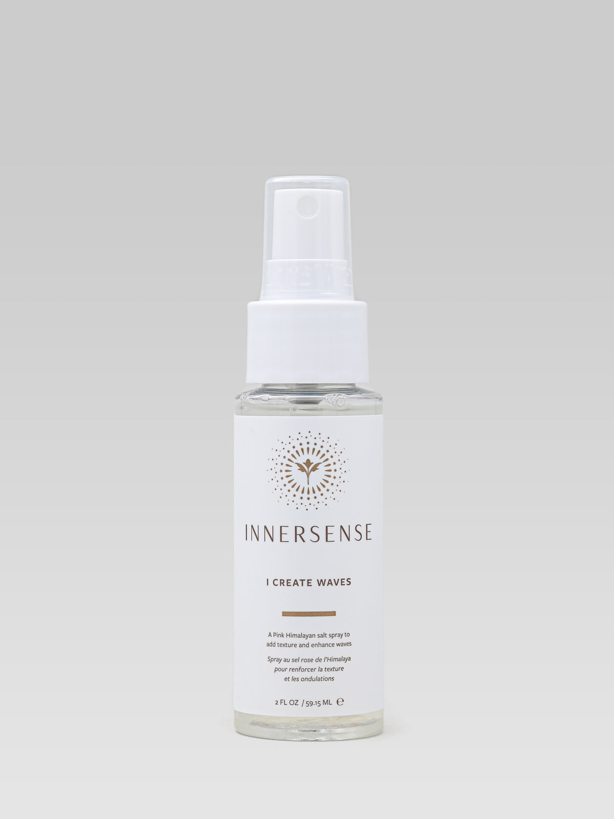 INNERSENSE I Create Waves Pink Himalayan Salt Spray travel size for beach waves and hair texture
