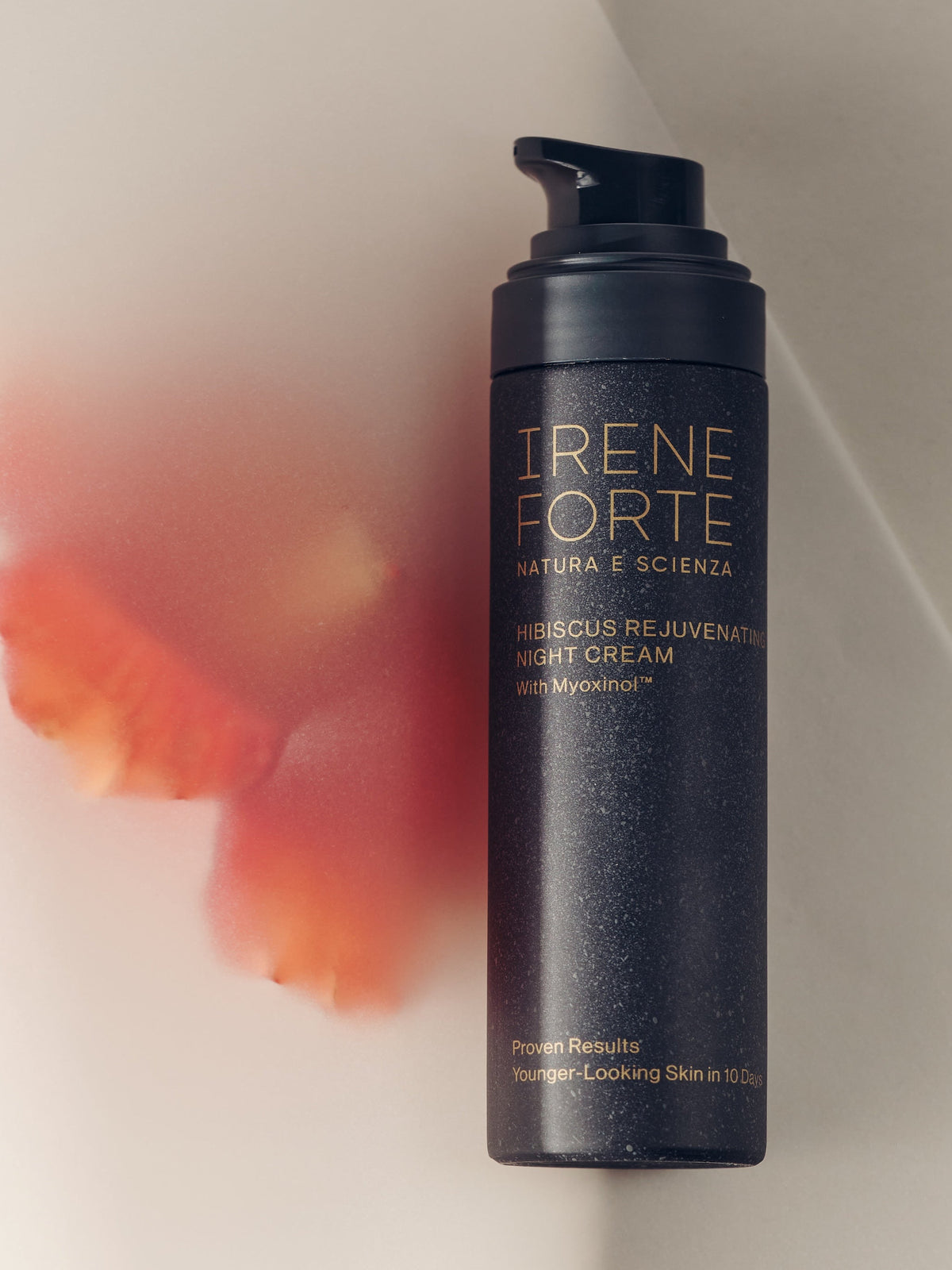 IRENE FORTE Hibiscus Rejuvenating Night Cream with hibiscus flower