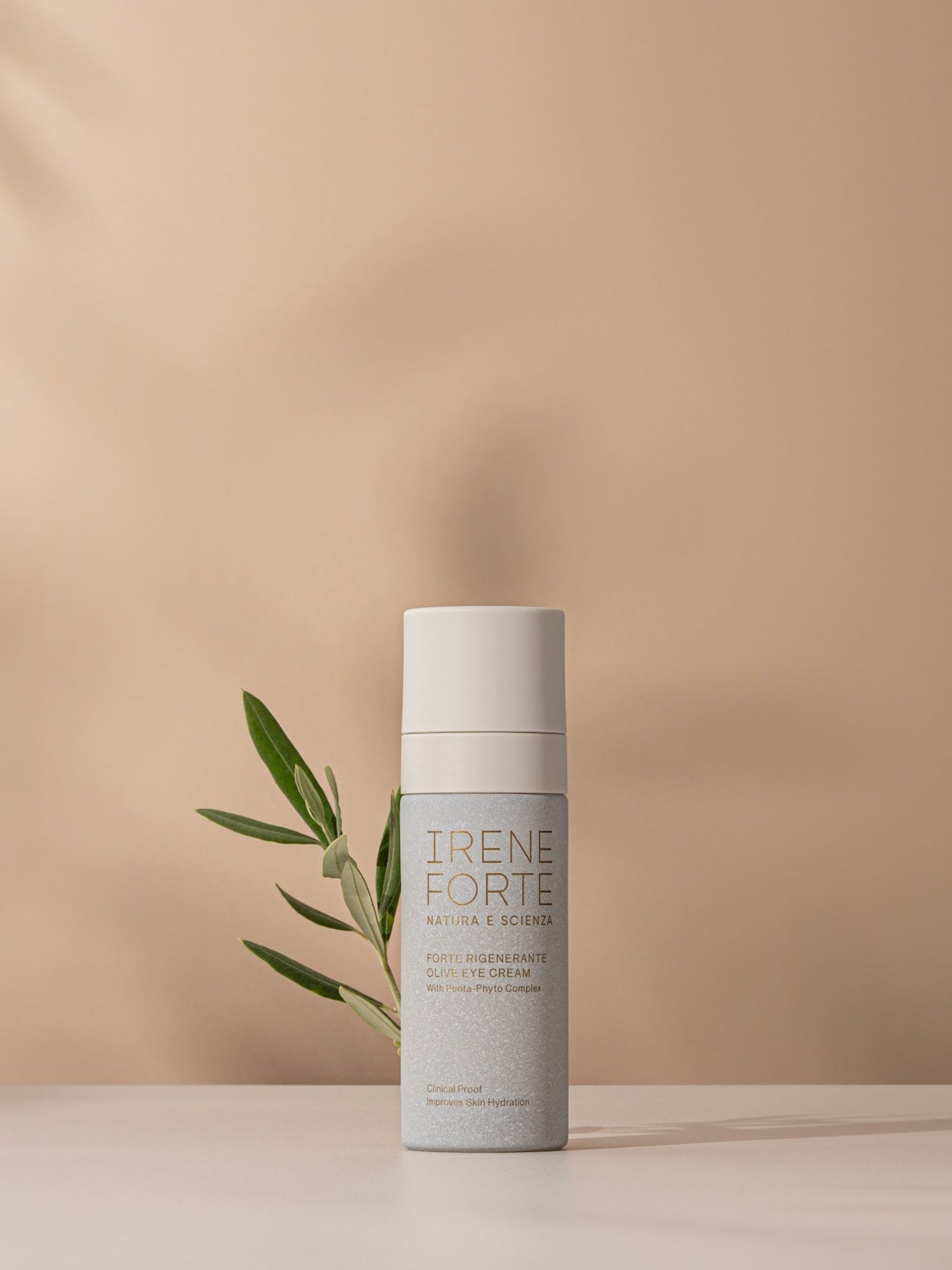 IRENE FORTE Olive Hydrating Eye Cream with olive branch