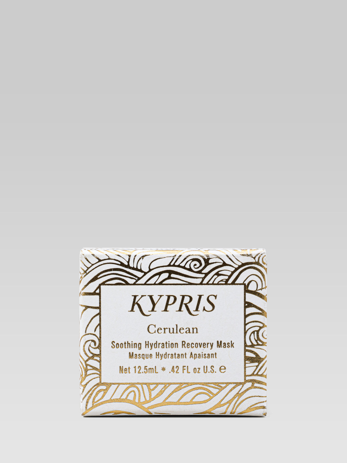 KYPRIS Cerulean Soothing Hydration Recovery Mask in its white and gold packaging