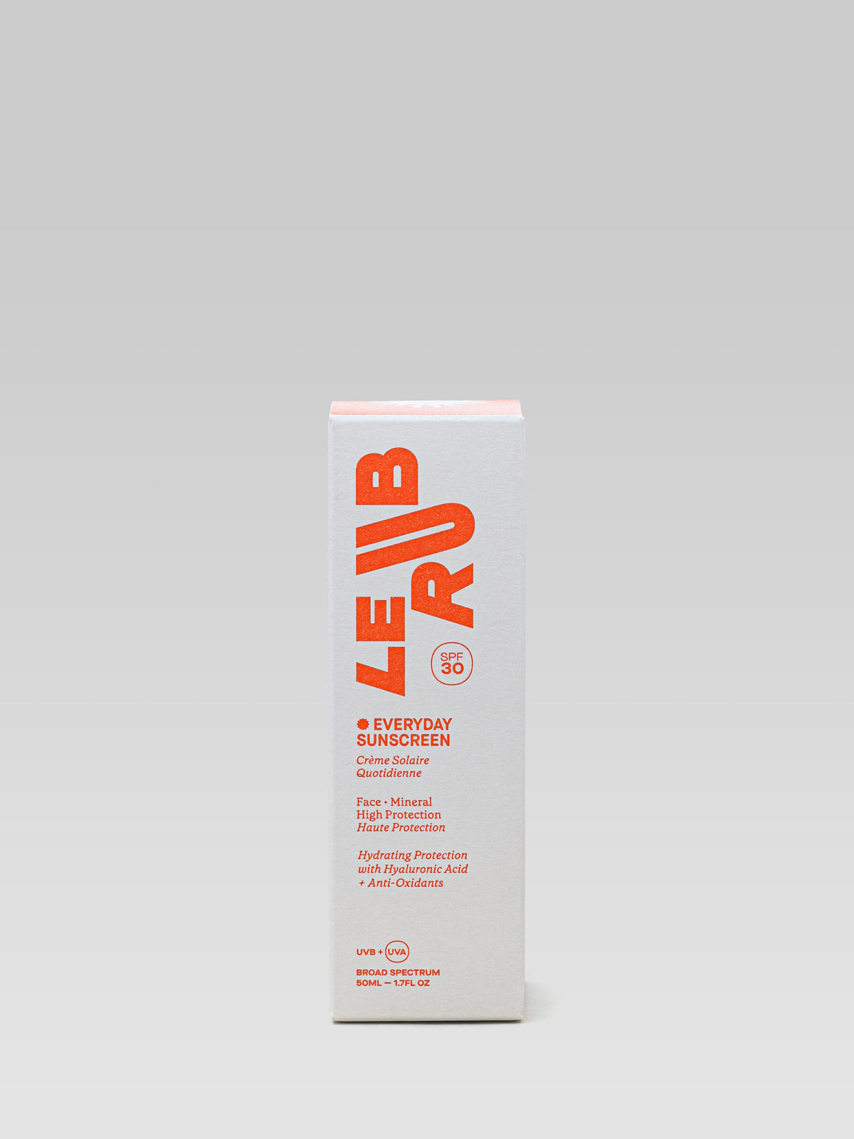 LE RUB Everyday Sunscreen SPF 30 packaging