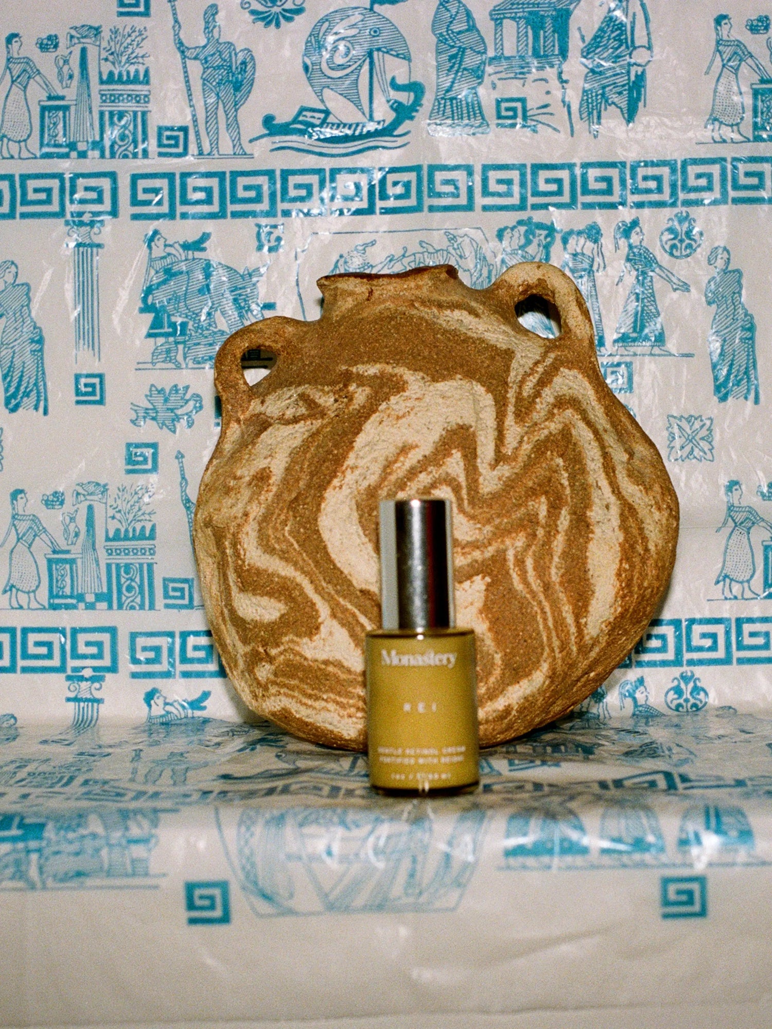 MONASTERY Rei Gentle Retinol Cream in an artistic editorial still life