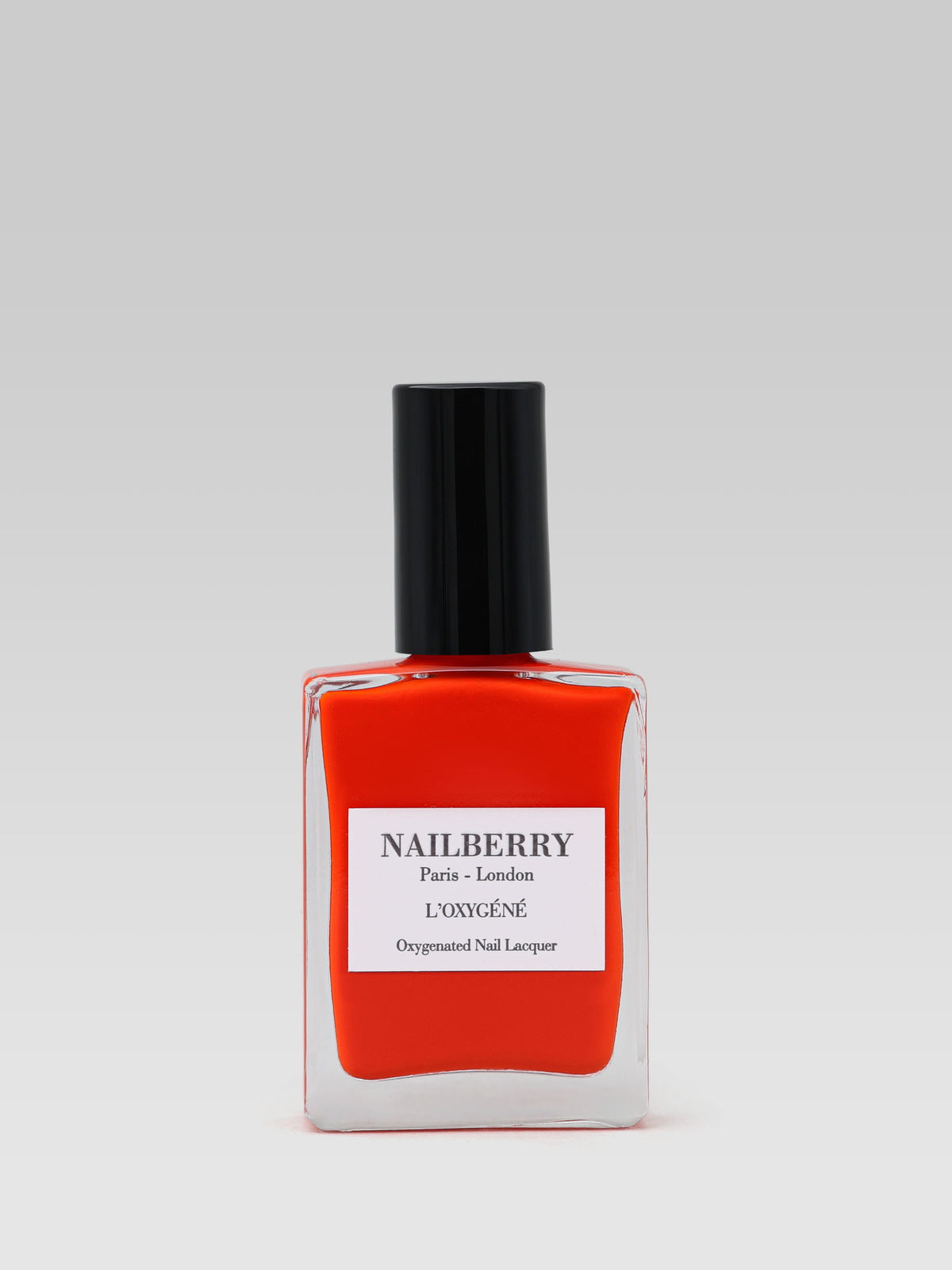 Nailberry L'Oxygéné Joyful orange red nail polish
