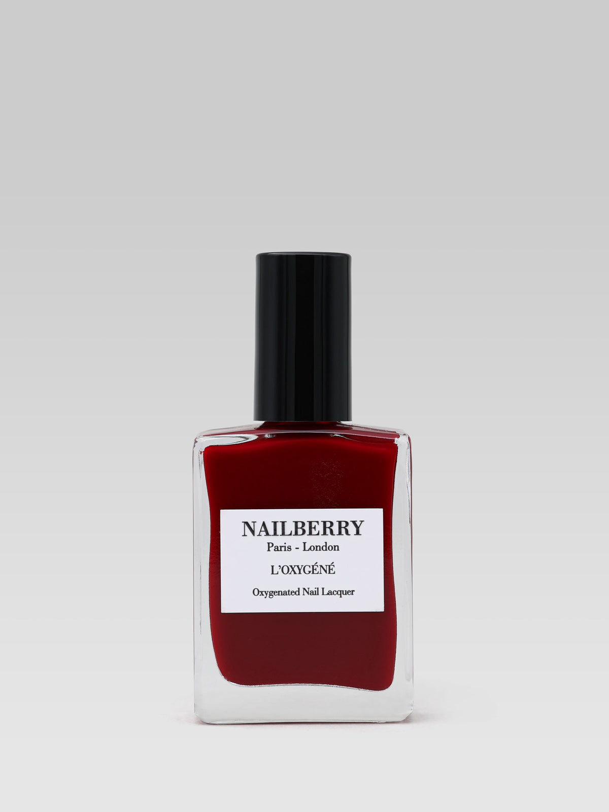 Nailberry L'Oxygéné Le Temps des Cerises deep red nail polish