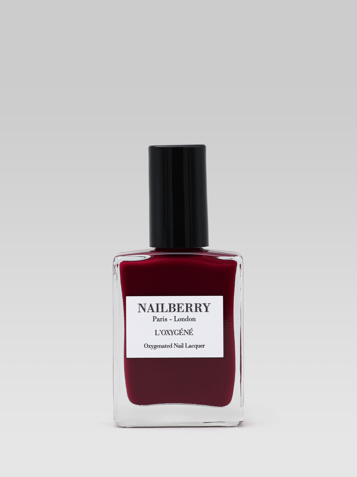 Nailberry L'Oxygéné No Regrets dark red nail polish