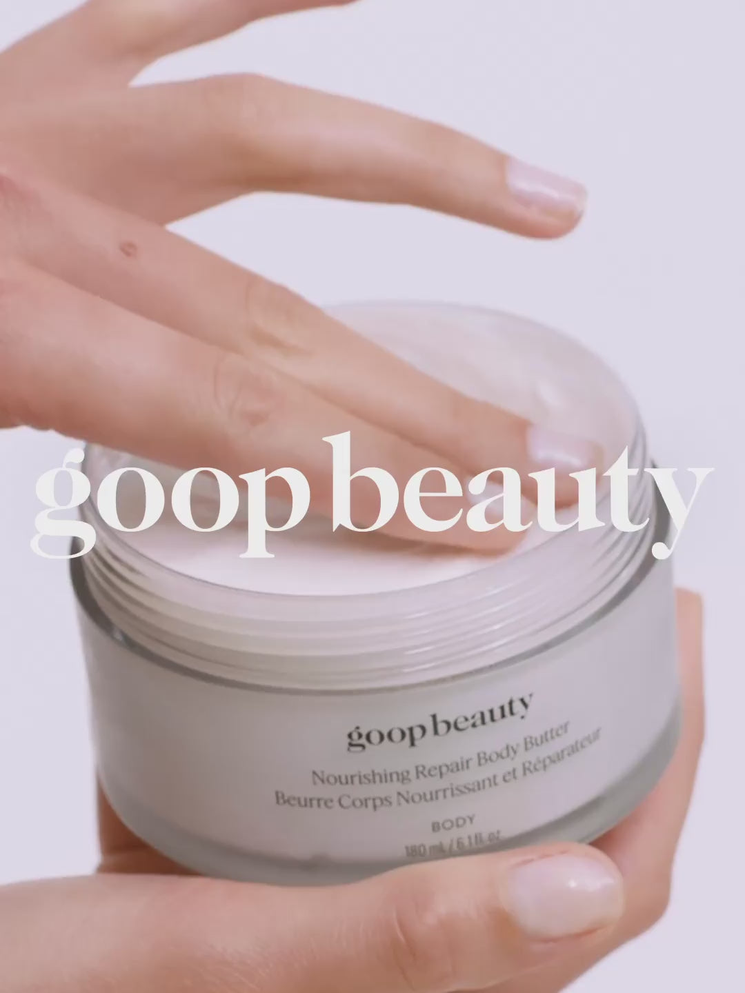 goop beauty Nourishing Repair Body Butter applied to skin