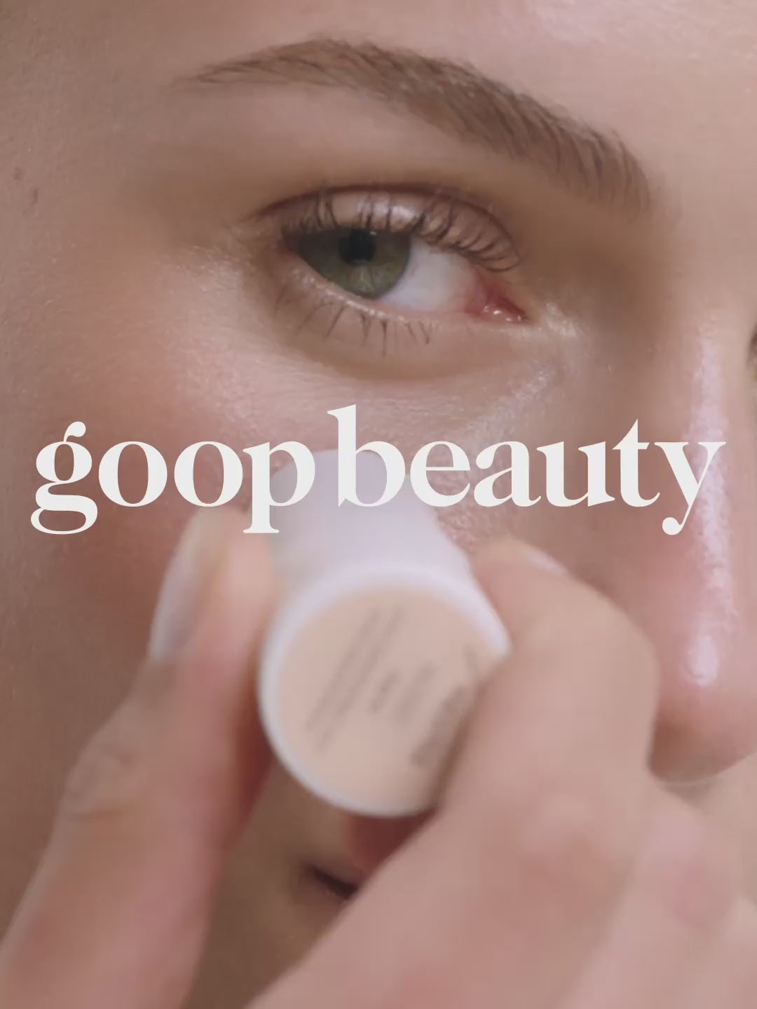 goop beauty Glow Skin Highlighter Stick applied to cheekbones