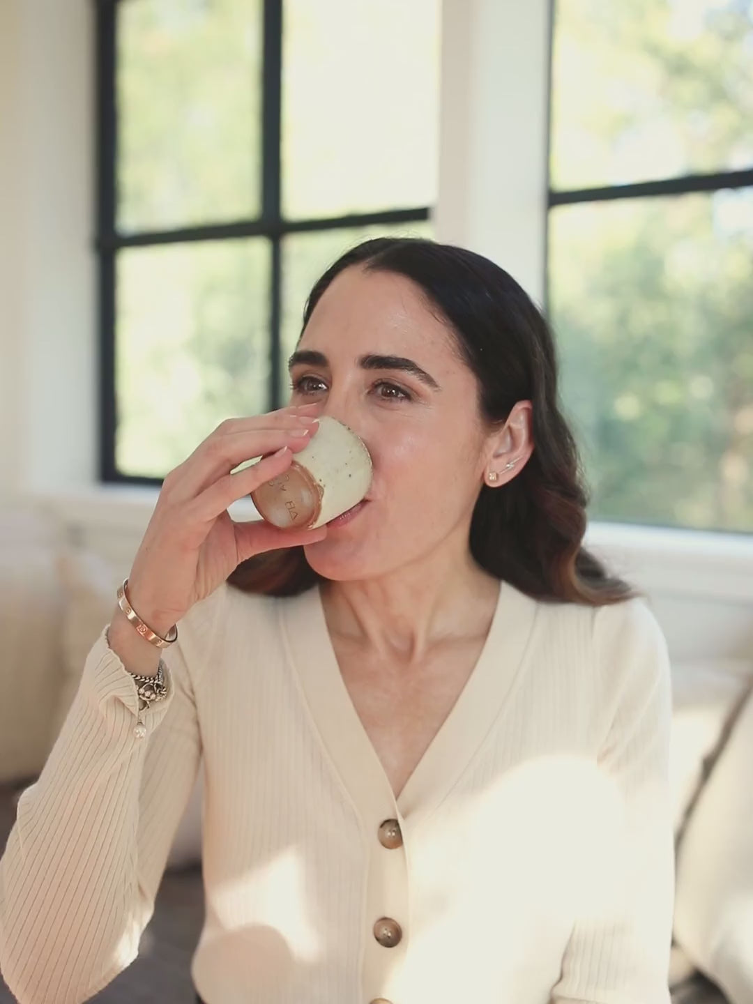 Vintner's Daughter Active Treatment Essence applied to face