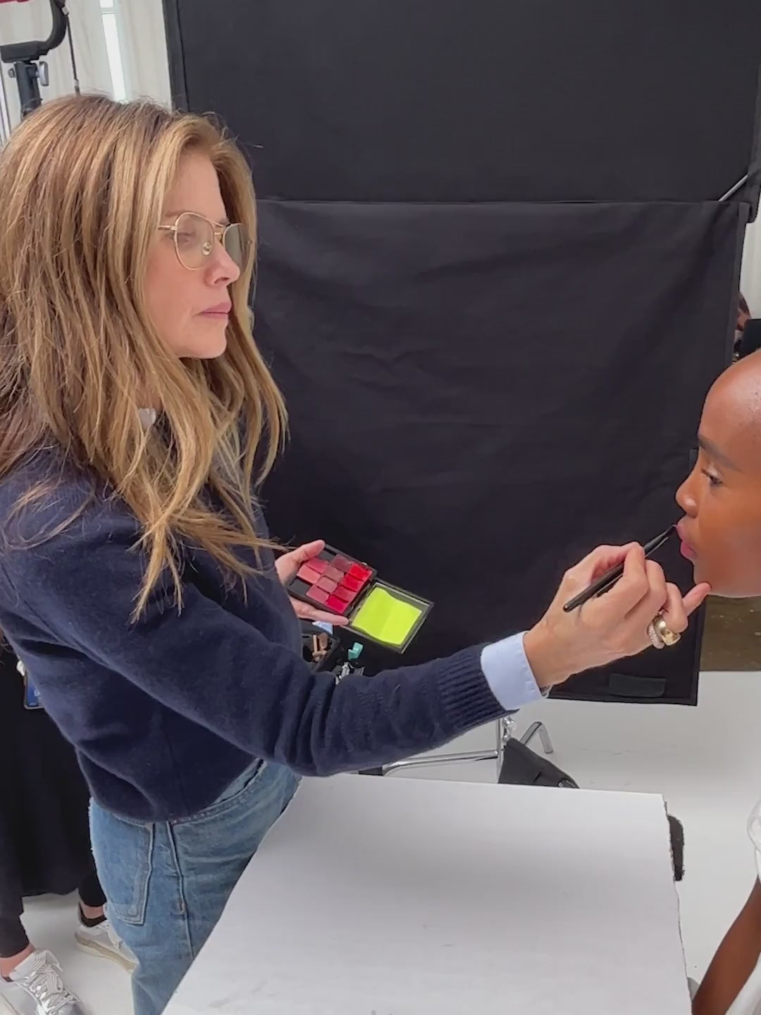 Westman Atelier Lip Suede Matte Lipstick behind-the-scenes makeup application video