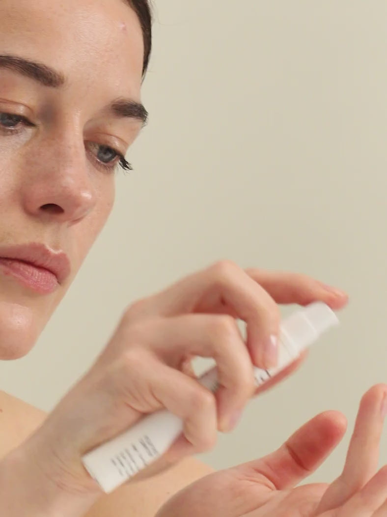 PAI Skincare Light Work Rosehip Fruit Extract Cleansing Oil applied to the face