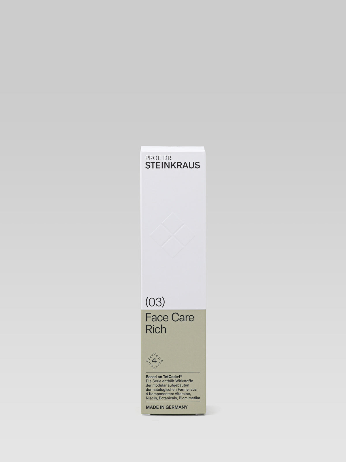 PROF. DR. STEINKRAUS Face Care Rich product packaging