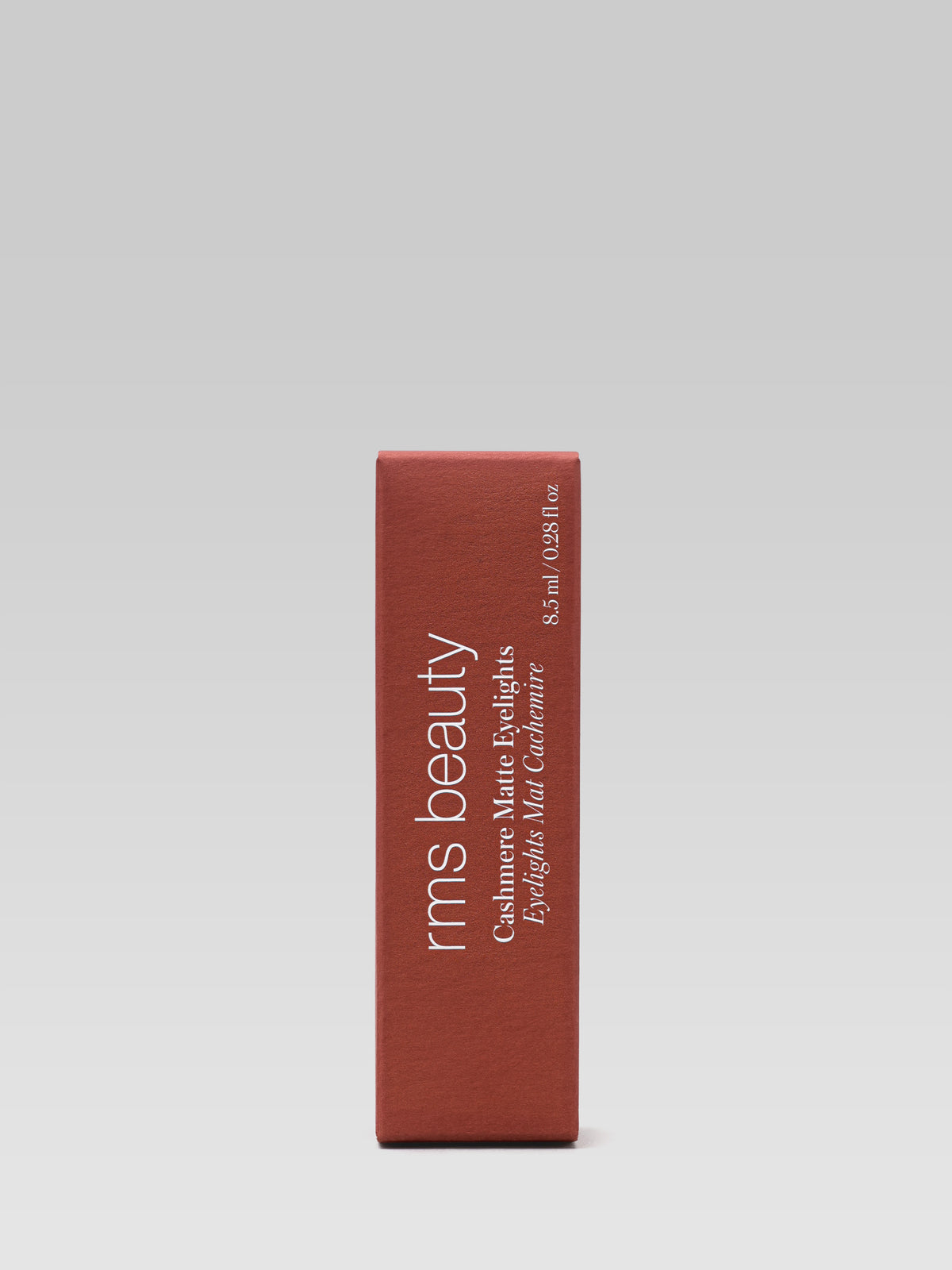 RMS Beauty Cashmere Matte Eyelights in Canyon Clay, terracotta brown eyeshadow box packaging