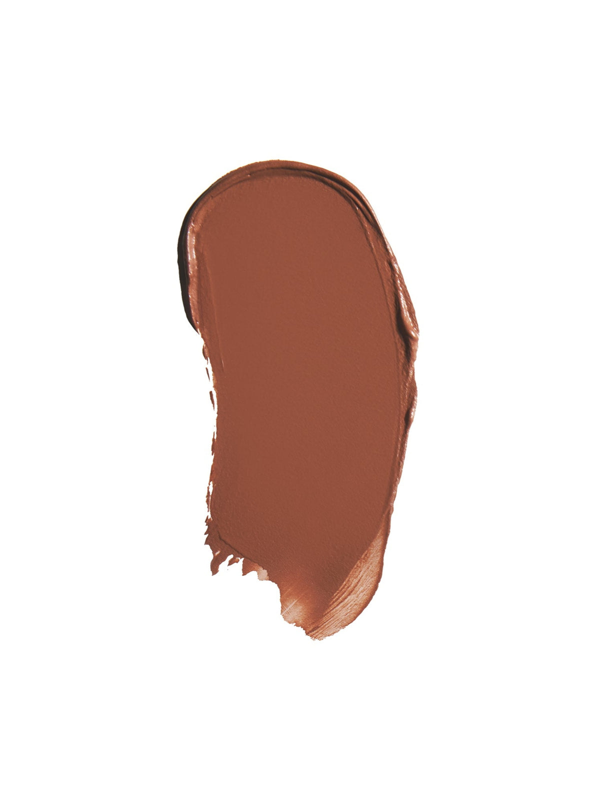 Swatch of RMS Beauty Cashmere Matte Eyelights in Mossy Stone showing its warm brown shade and creamy texture