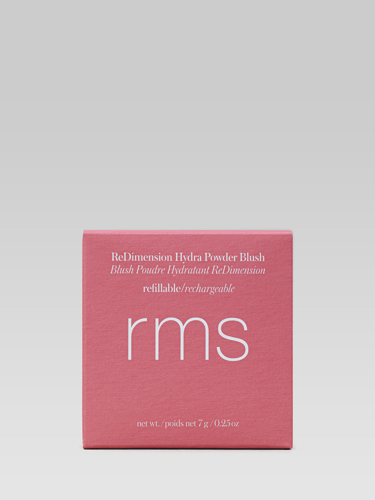RMS Beauty ReDimension Hydra Powder Blush in Kir Royale in its pink product box