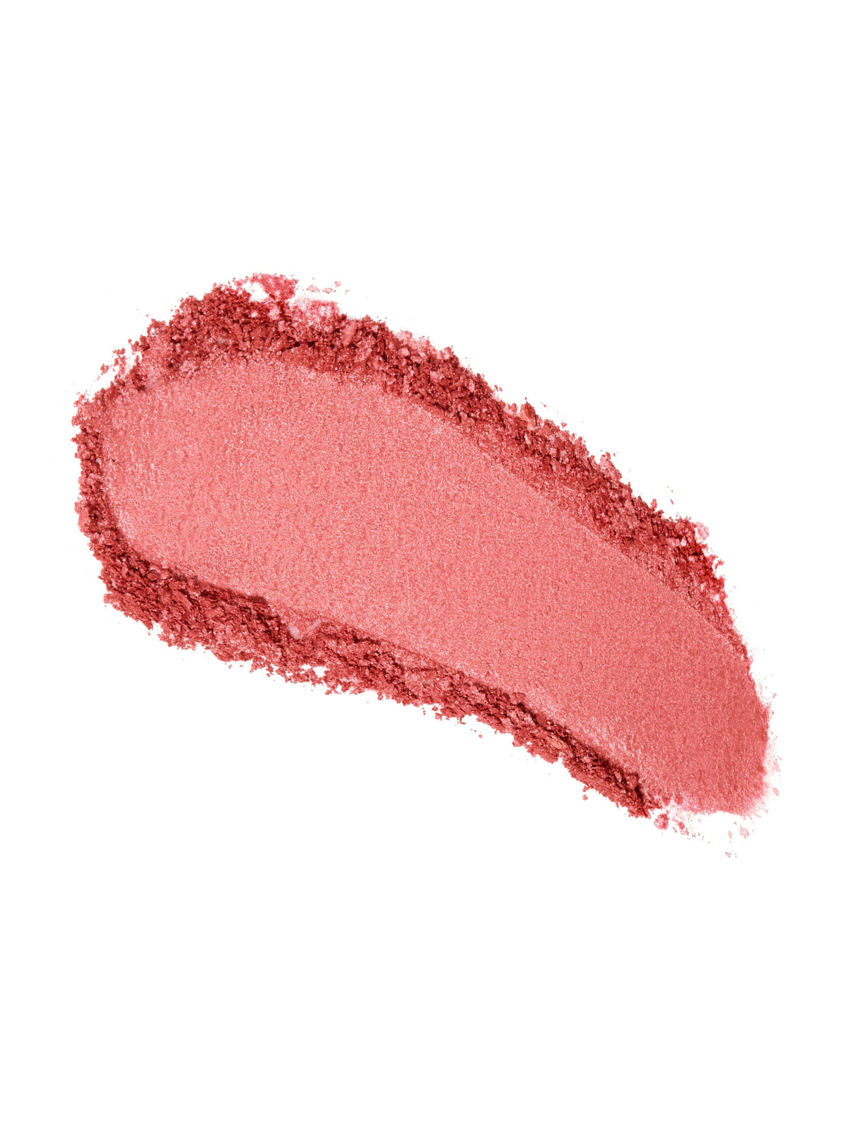 RMS Beauty ReDimension Hydra Powder Blush in Pomegranate Fizz swatch showing its fresh coral pink shade