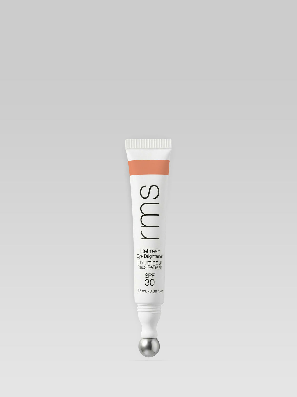 RMS BEAUTY ReFresh Eye Brightener SPF 30 + Correcting Tint in Hush with cooling metal applicator