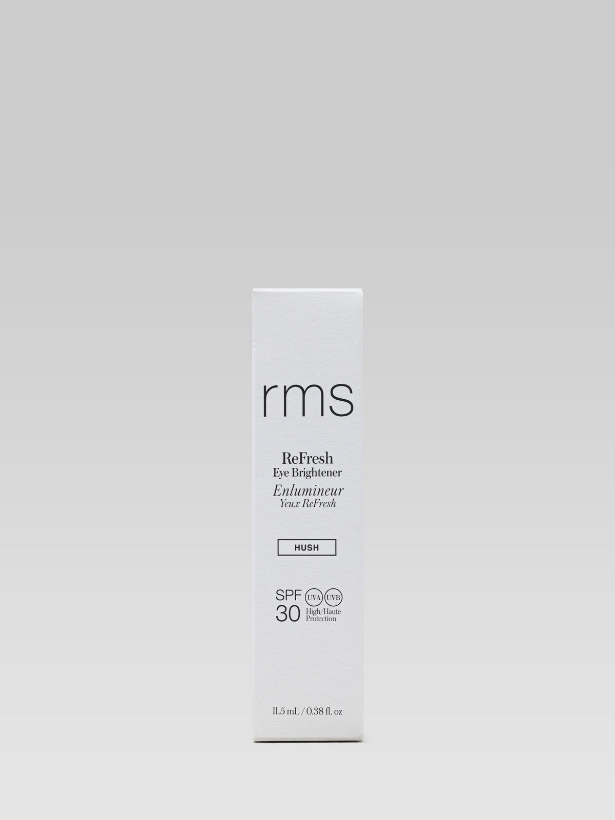 RMS Beauty ReFresh Eye Brightener SPF 30 + Correcting Tint in Hush packaging box