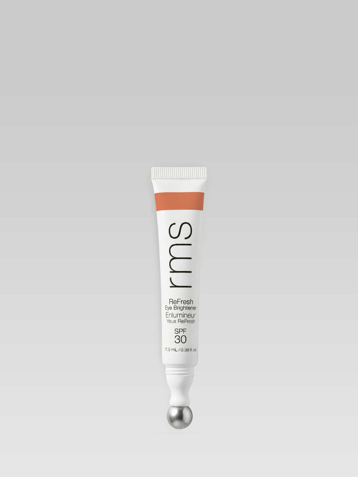 RMS BEAUTY ReFresh Eye Brightener SPF 30 + Correcting Tint in Swoon with cooling metal applicator