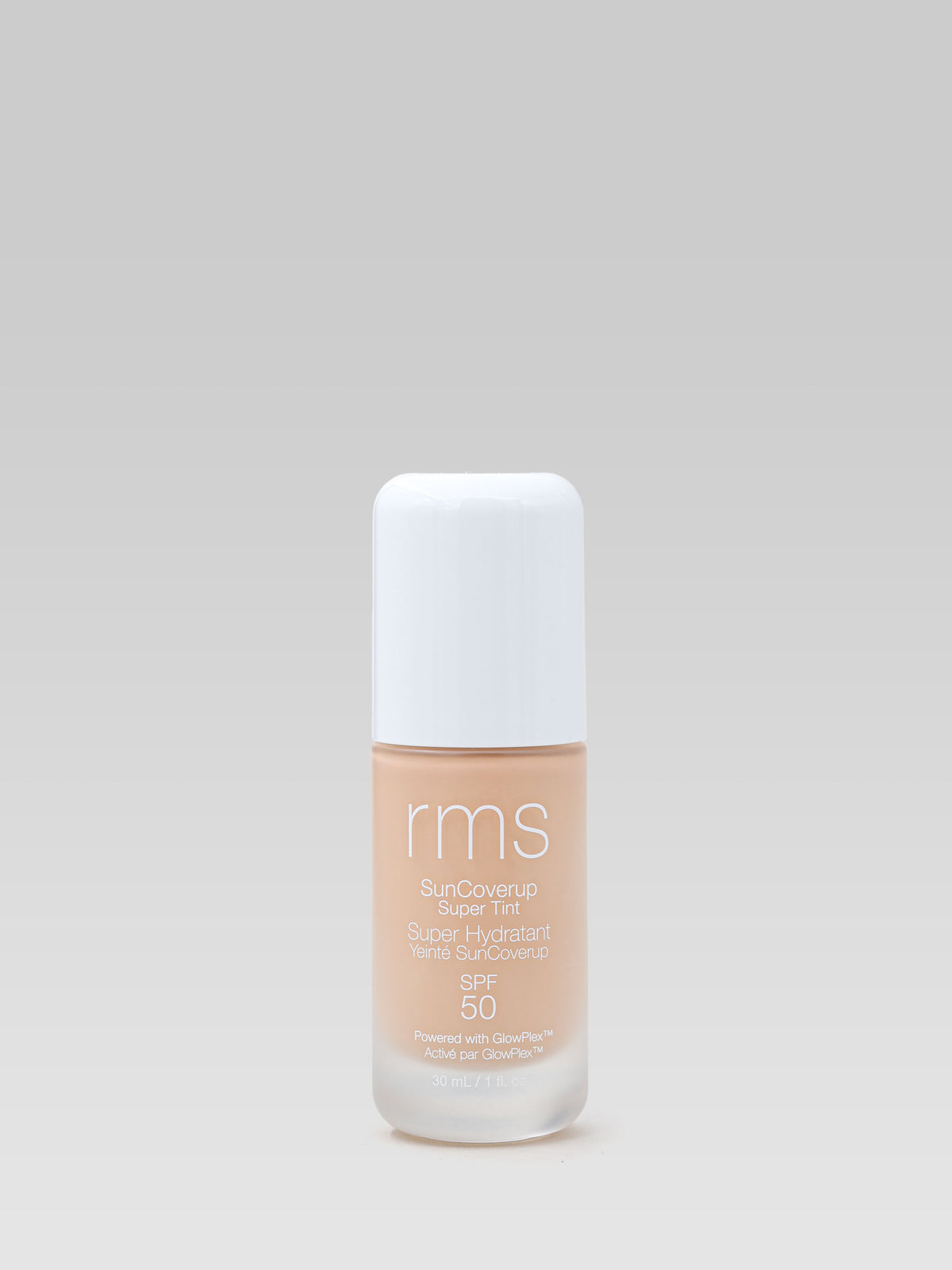 RMS Beauty SunCoverup Super Tint SPF 50 in Cameo, a light-medium almond tinted moisturiser with sun protection