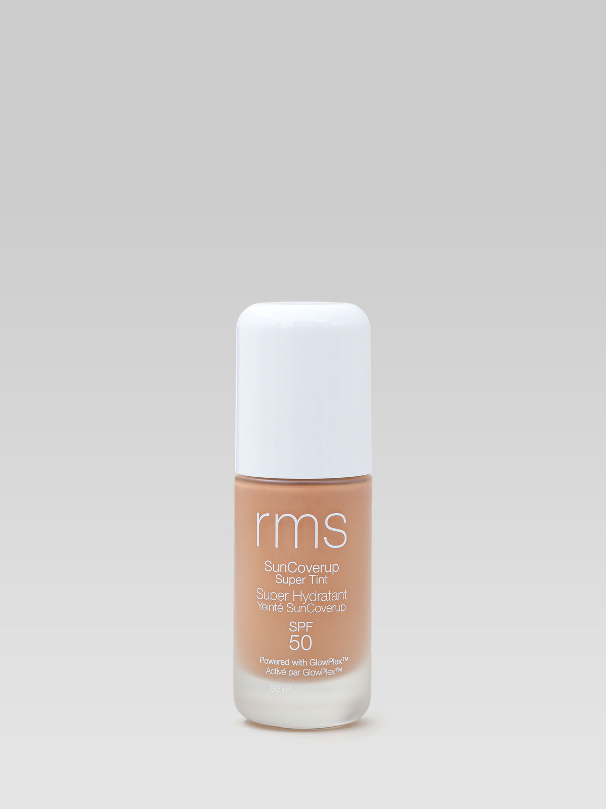 RMS Beauty SunCoverup Super Tint SPF 50 in Tawny, a rich earthy tan tinted moisturiser with broad-spectrum sun protection