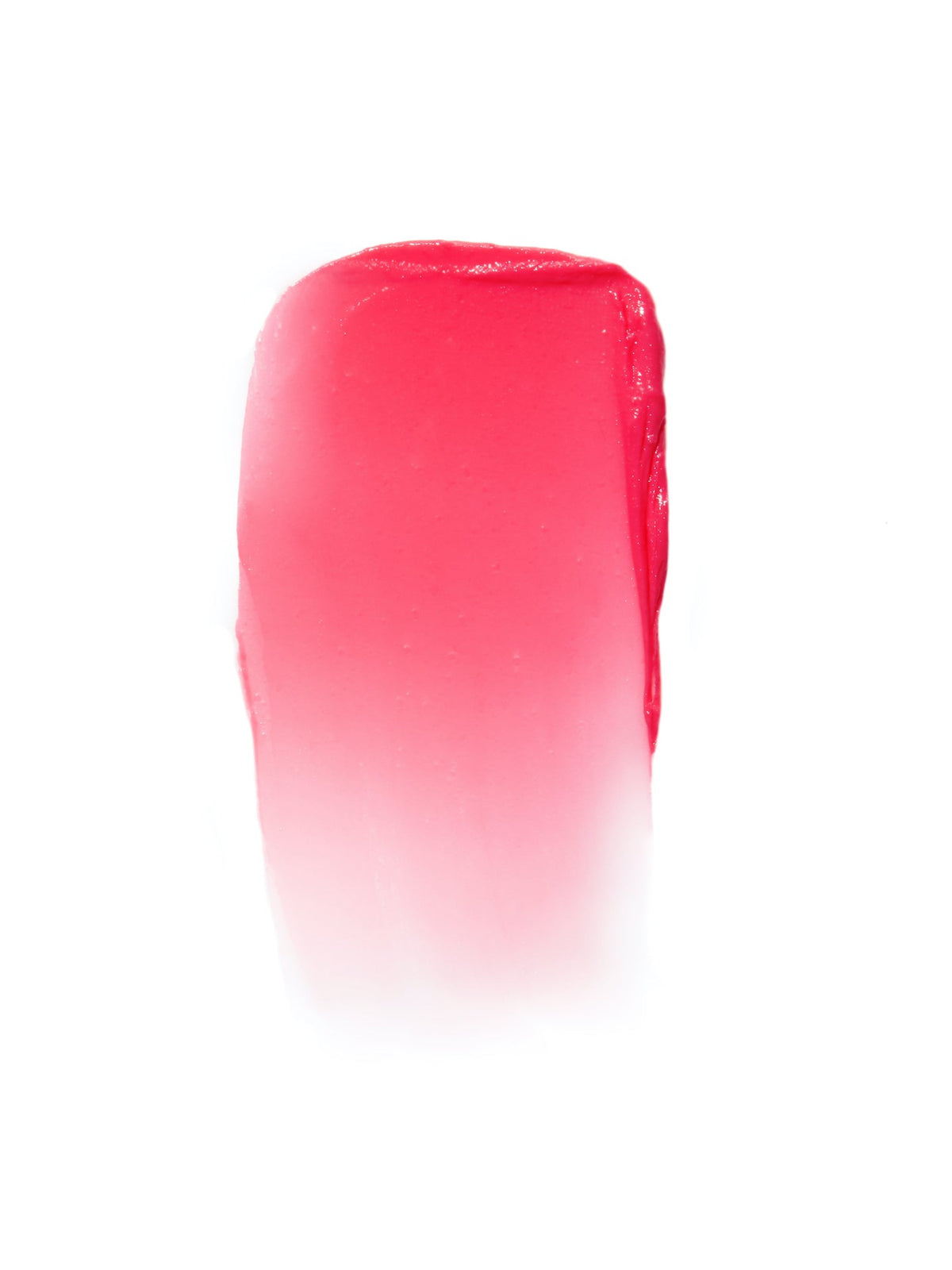 RMS Beauty Tinted Daily Lip Balm in Peacock Lane, vibrant pink-red balm swatch showing the sheer, glossy colour and smooth texture on a white background