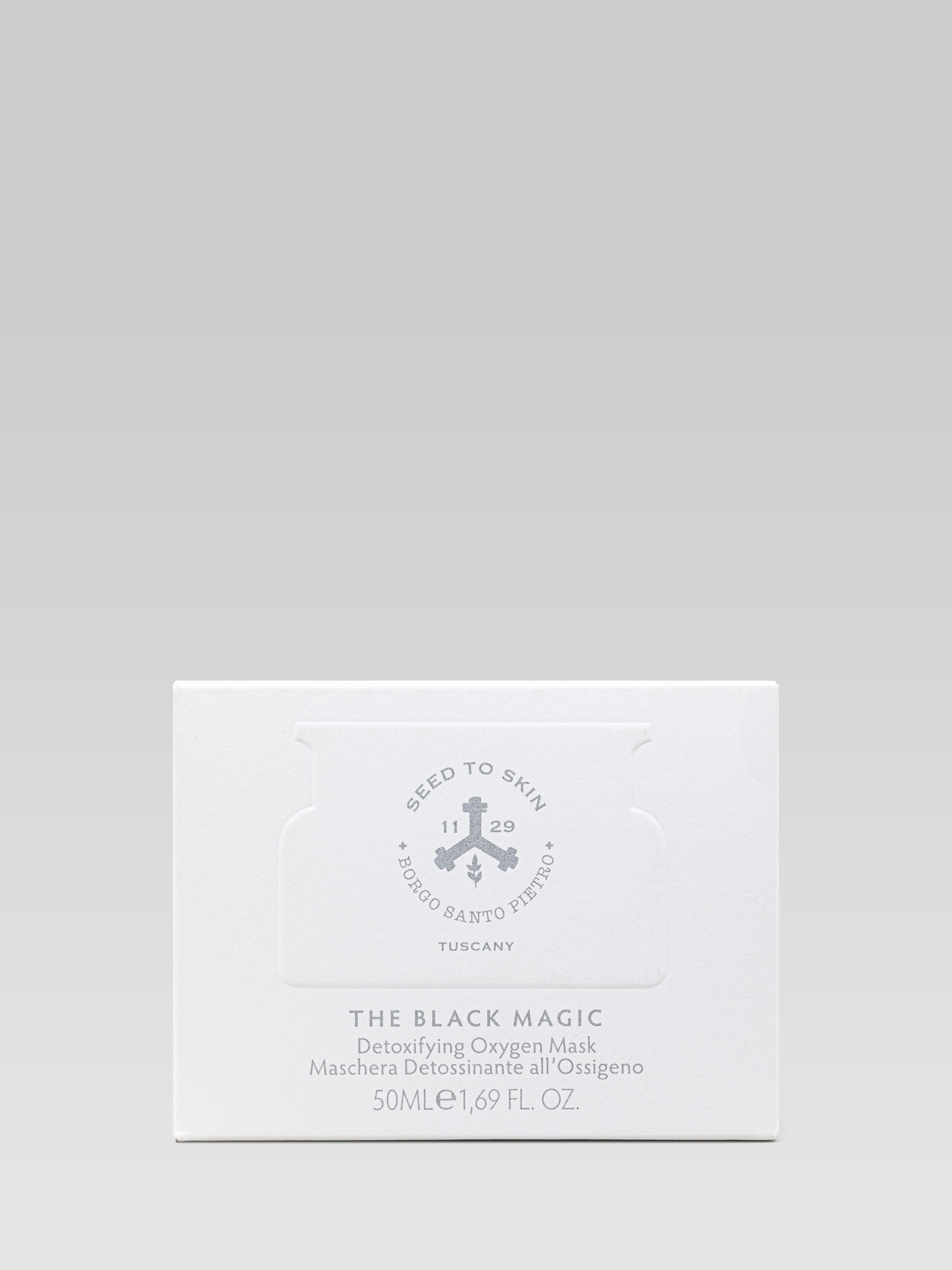 Seed to Skin The Black Magic detoxifying oxygen mask packaging