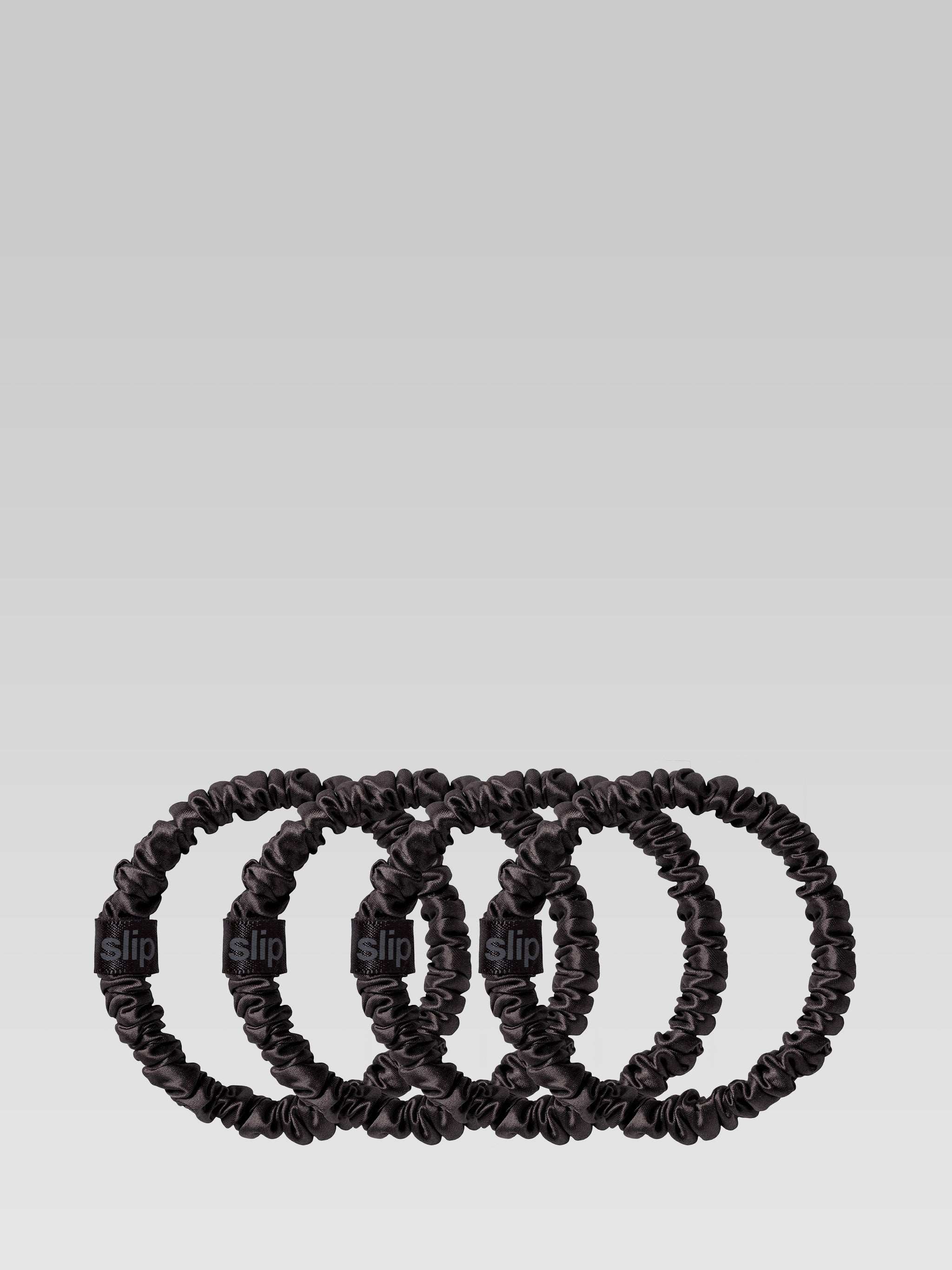 SLIP Back To Basics Skinny Scrunchies in Black