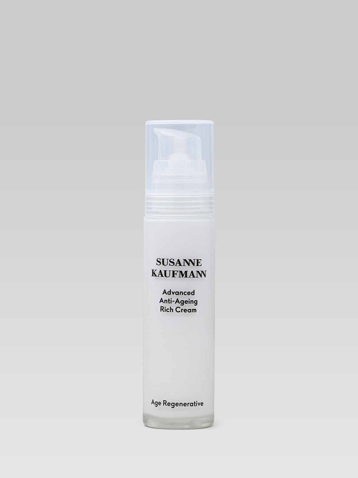 SUSANNE KAUFMANN Advanced Anti-Aging Rich Cream in a white pump bottle